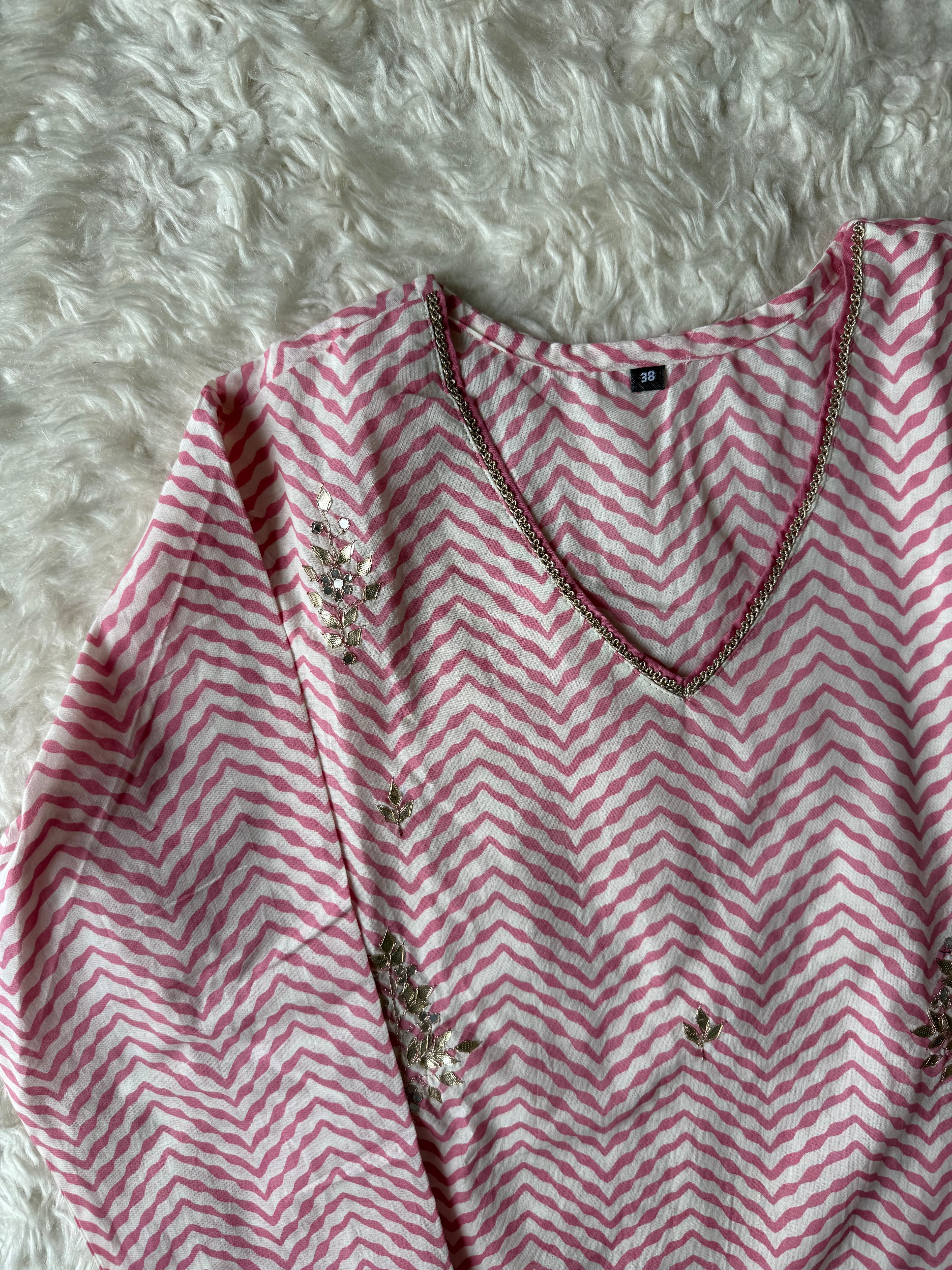 Premium Cotton Kurti Sharara Dupatta Set