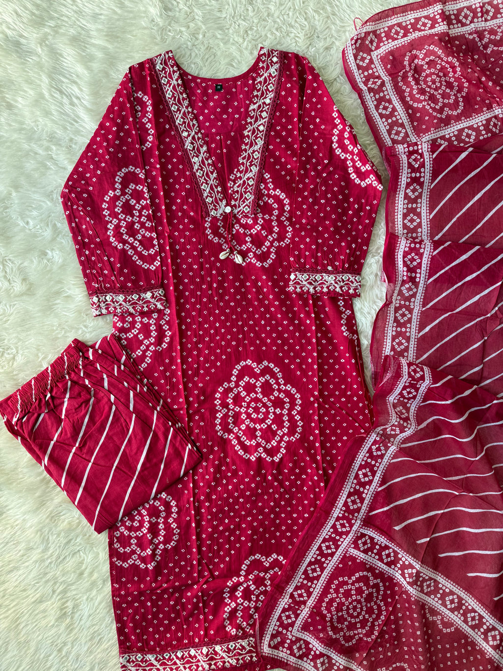 Budget Friendly Kurti Pant Dupatta Set