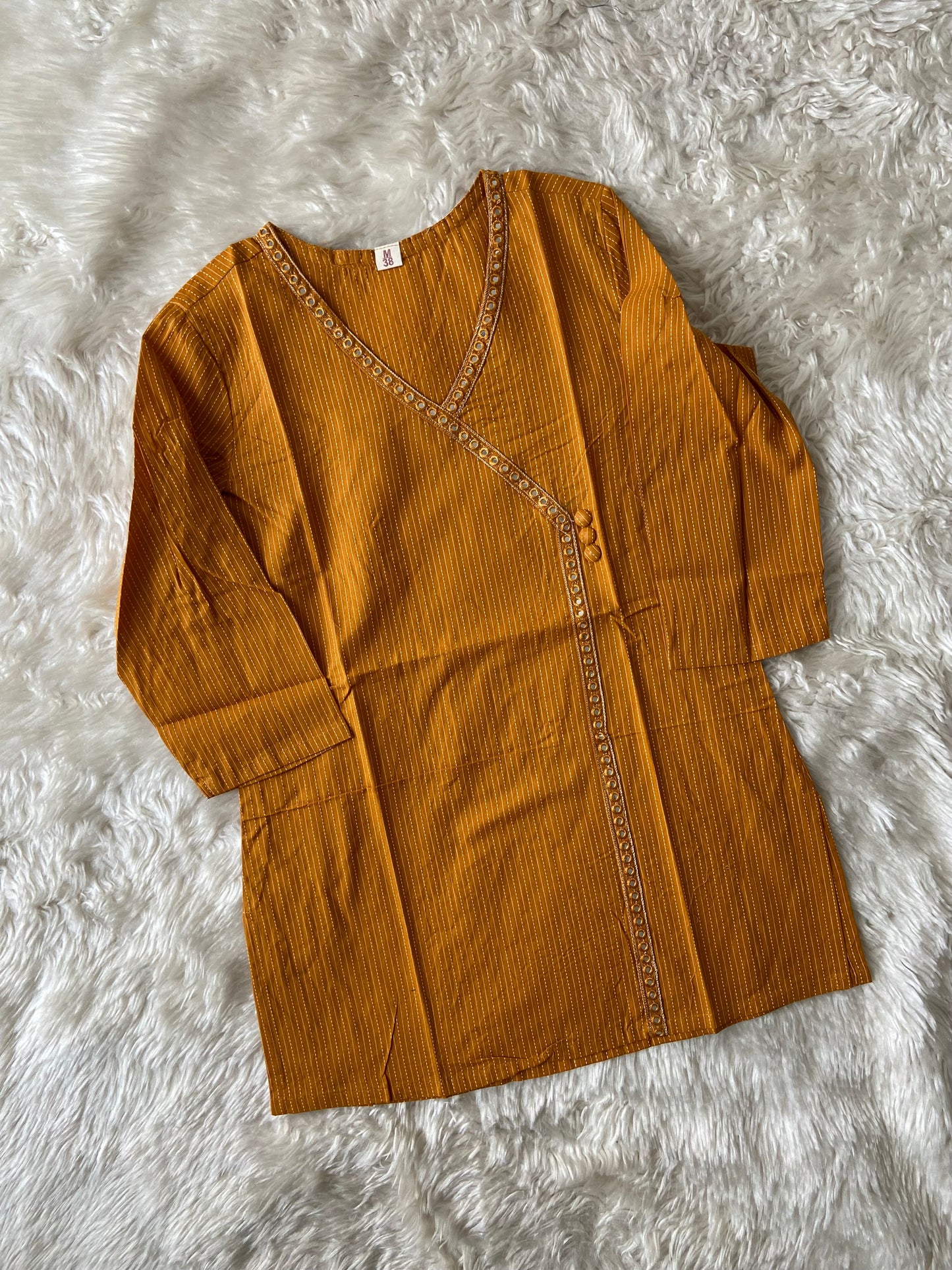 Pure Cotton Katha Details Short Kurti