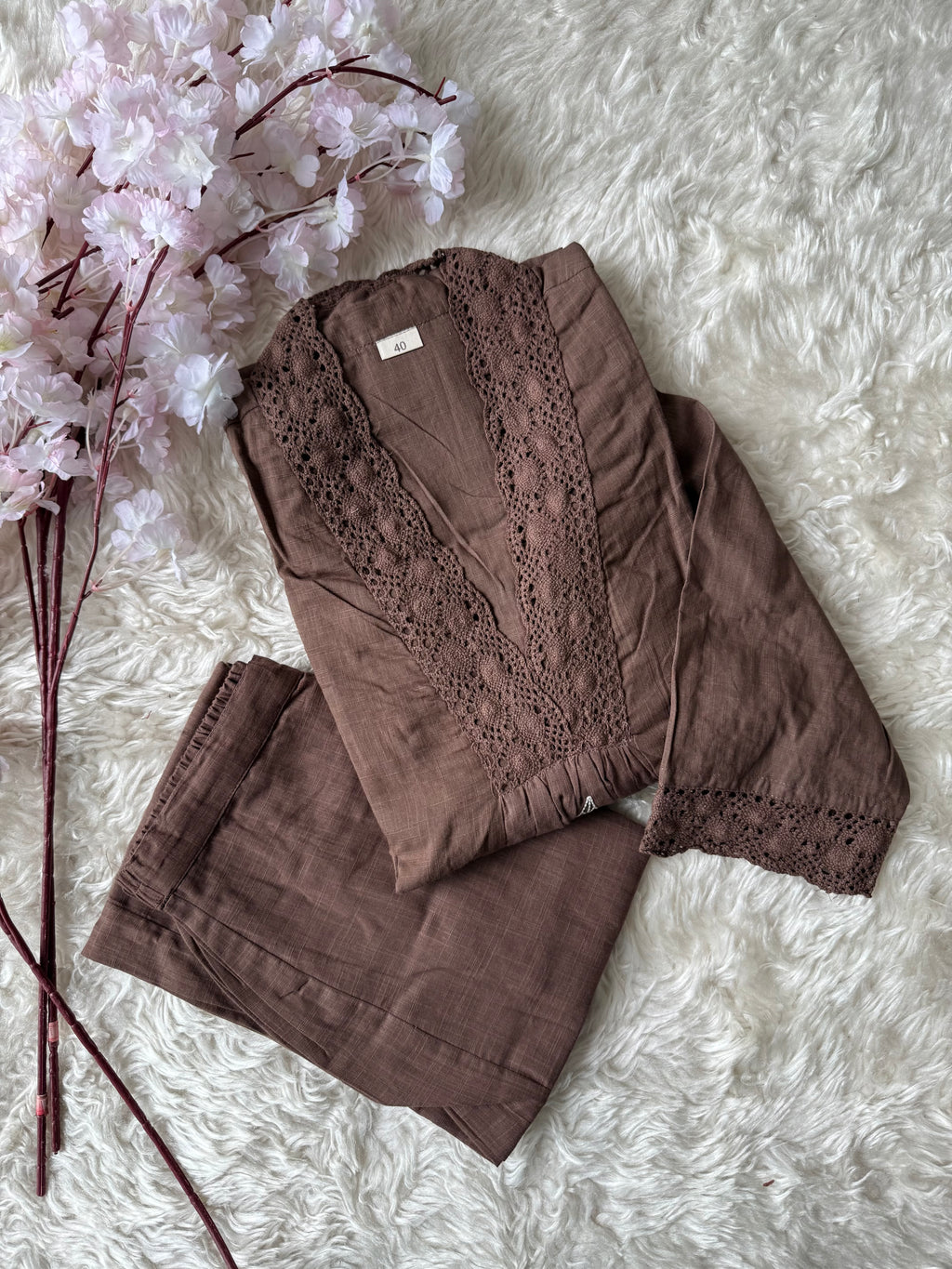 Khadi Cotton Kurti Pant Set