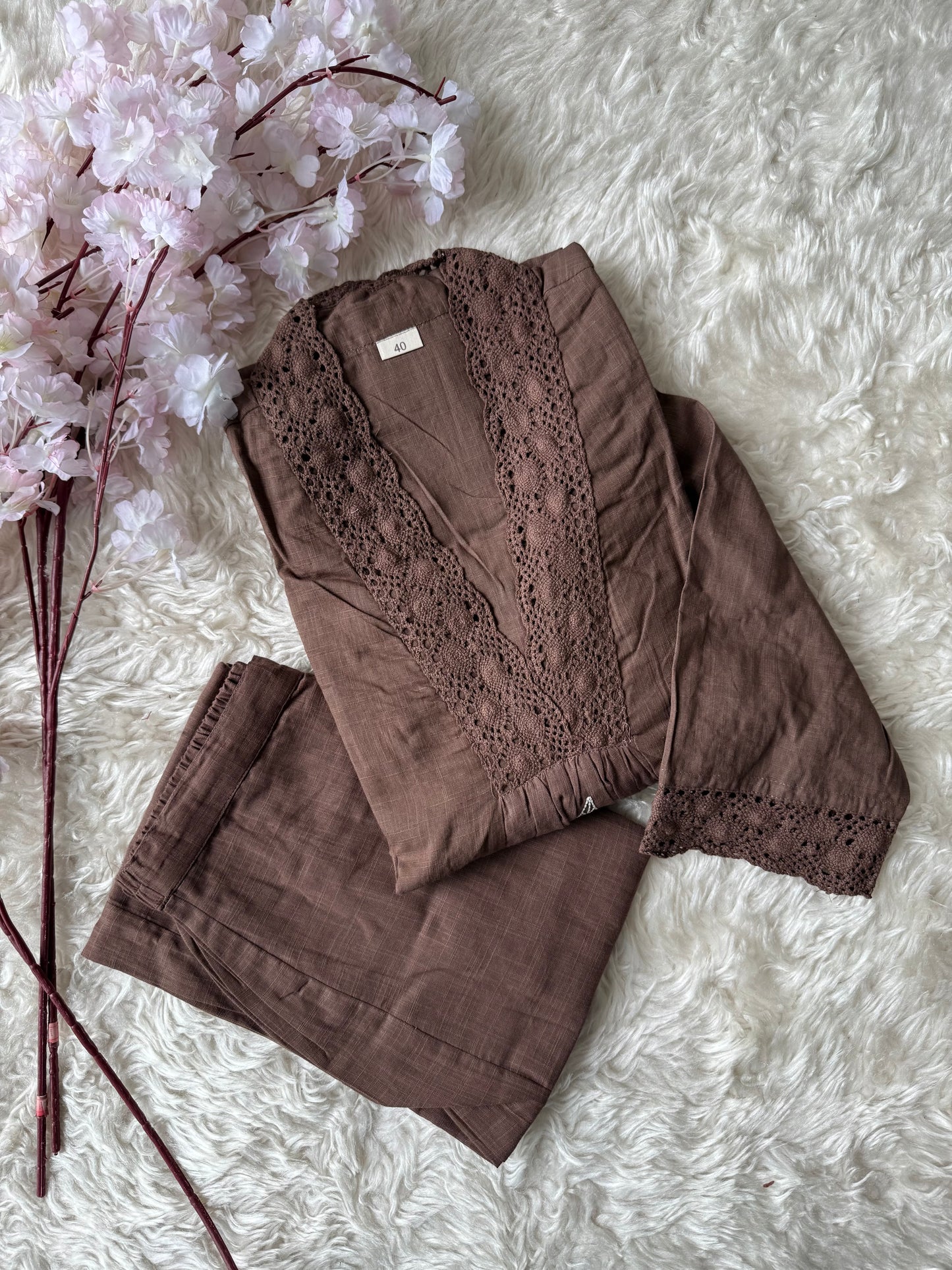 Khadi Cotton Kurti Pant Set