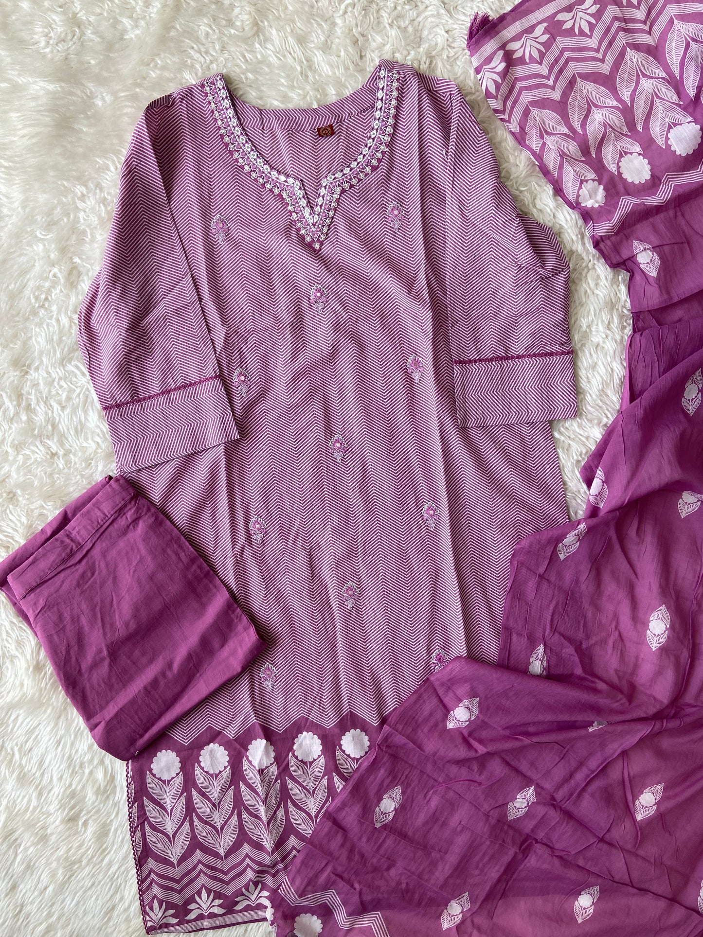 Budget Friendly Kurti Pant Dupatta Set