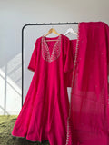Pure Modal Chanderi Kurti Pant Dupatta Set