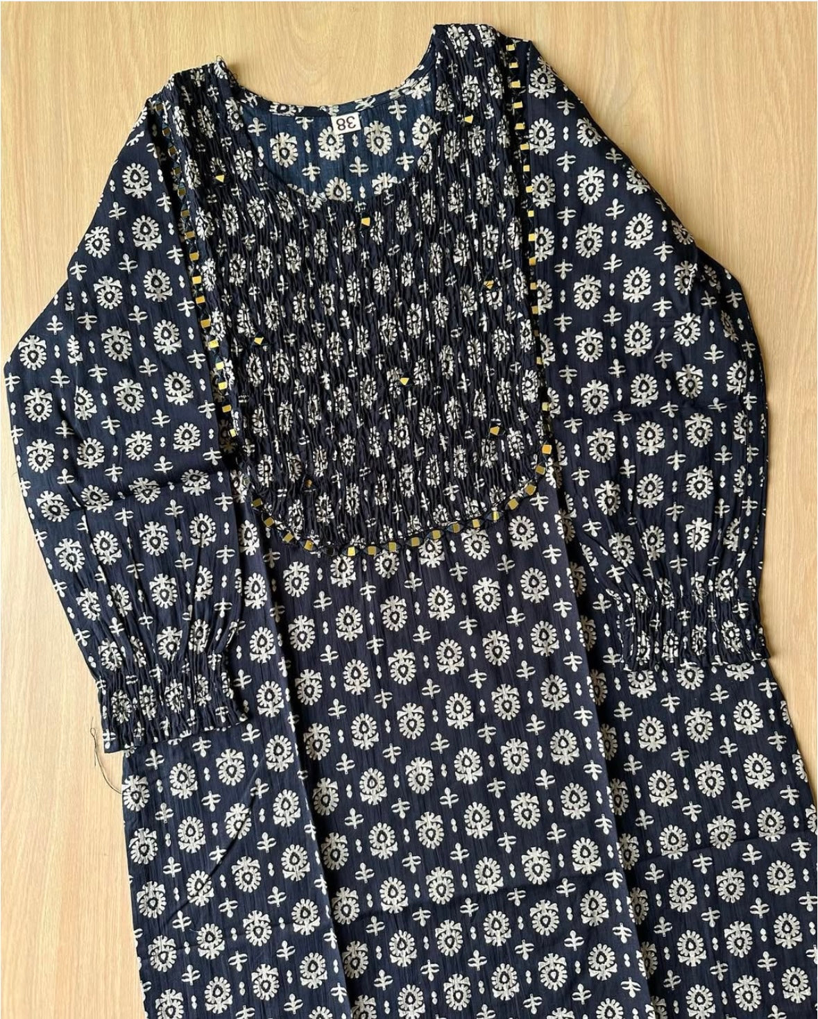 Premium Cotton kurti with smocking details