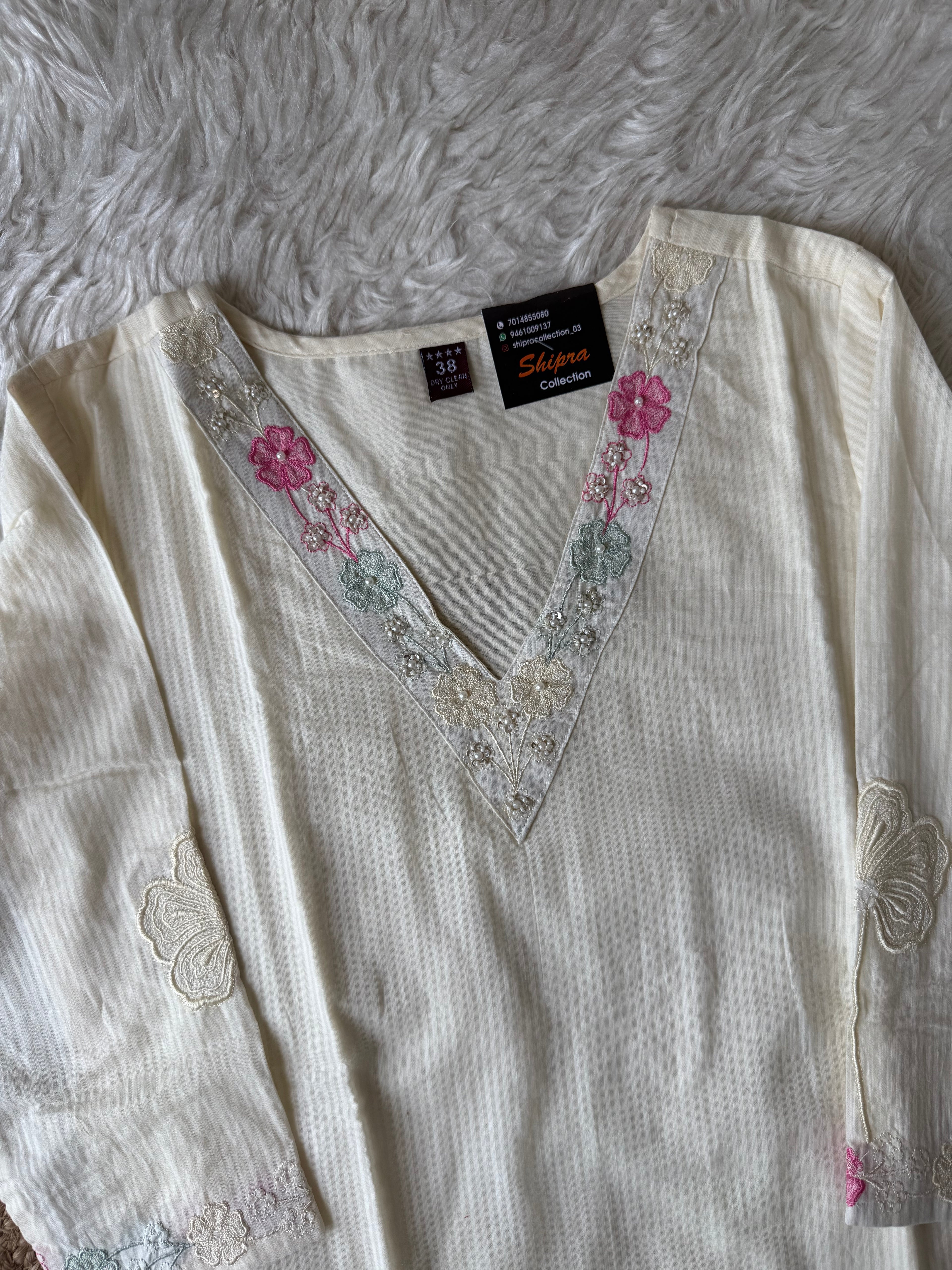 Mul Cotton Kurti Pant Dupatta Set
