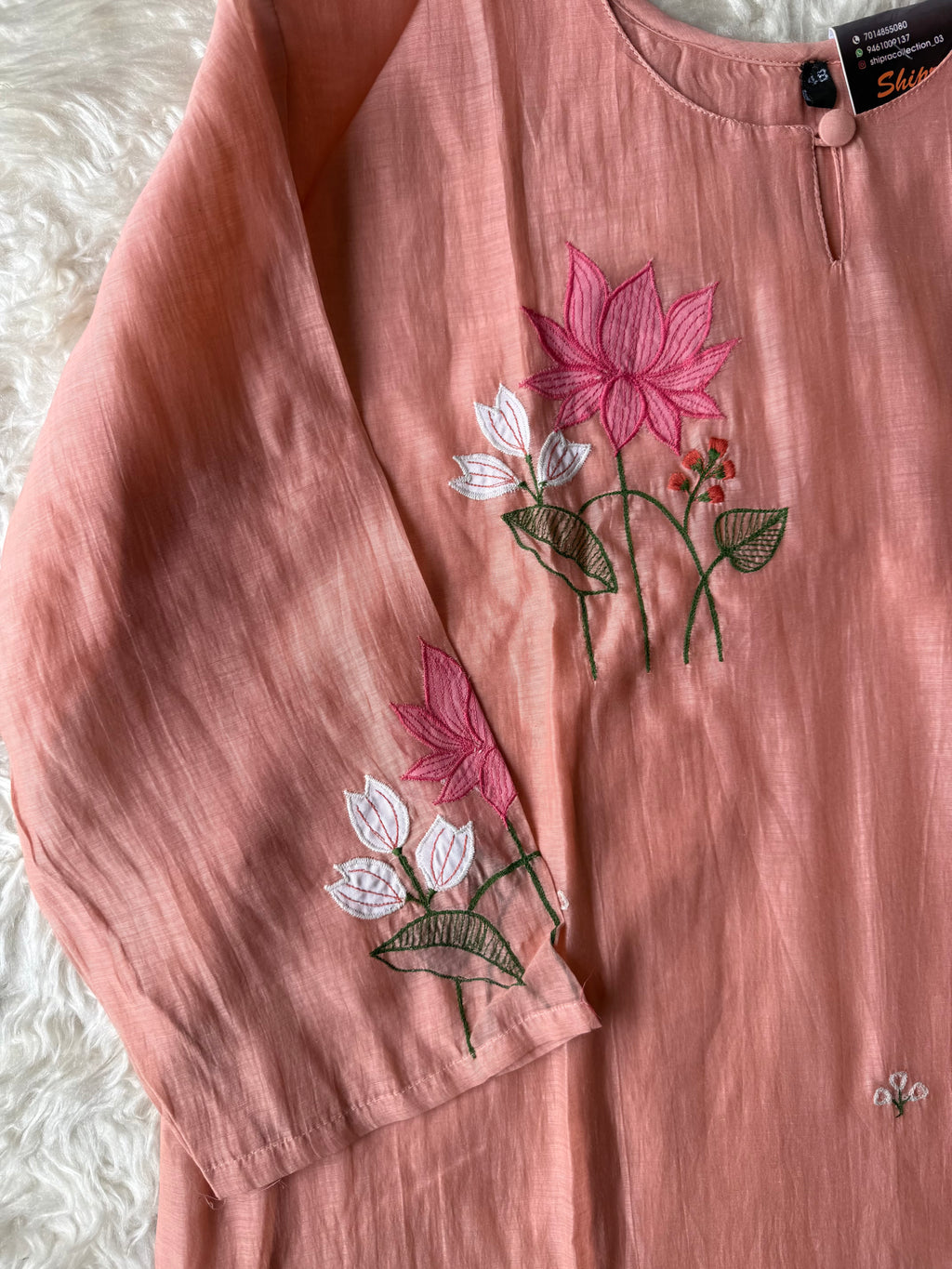 “Plus Size” Mul Chanderi Kurti Pant Dupatta Set