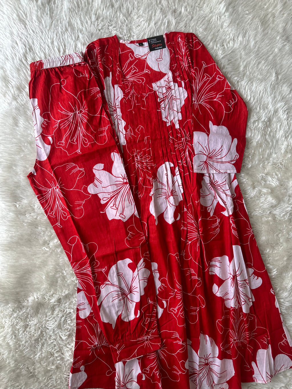 Cotton Kurti Afghani Pant Set
