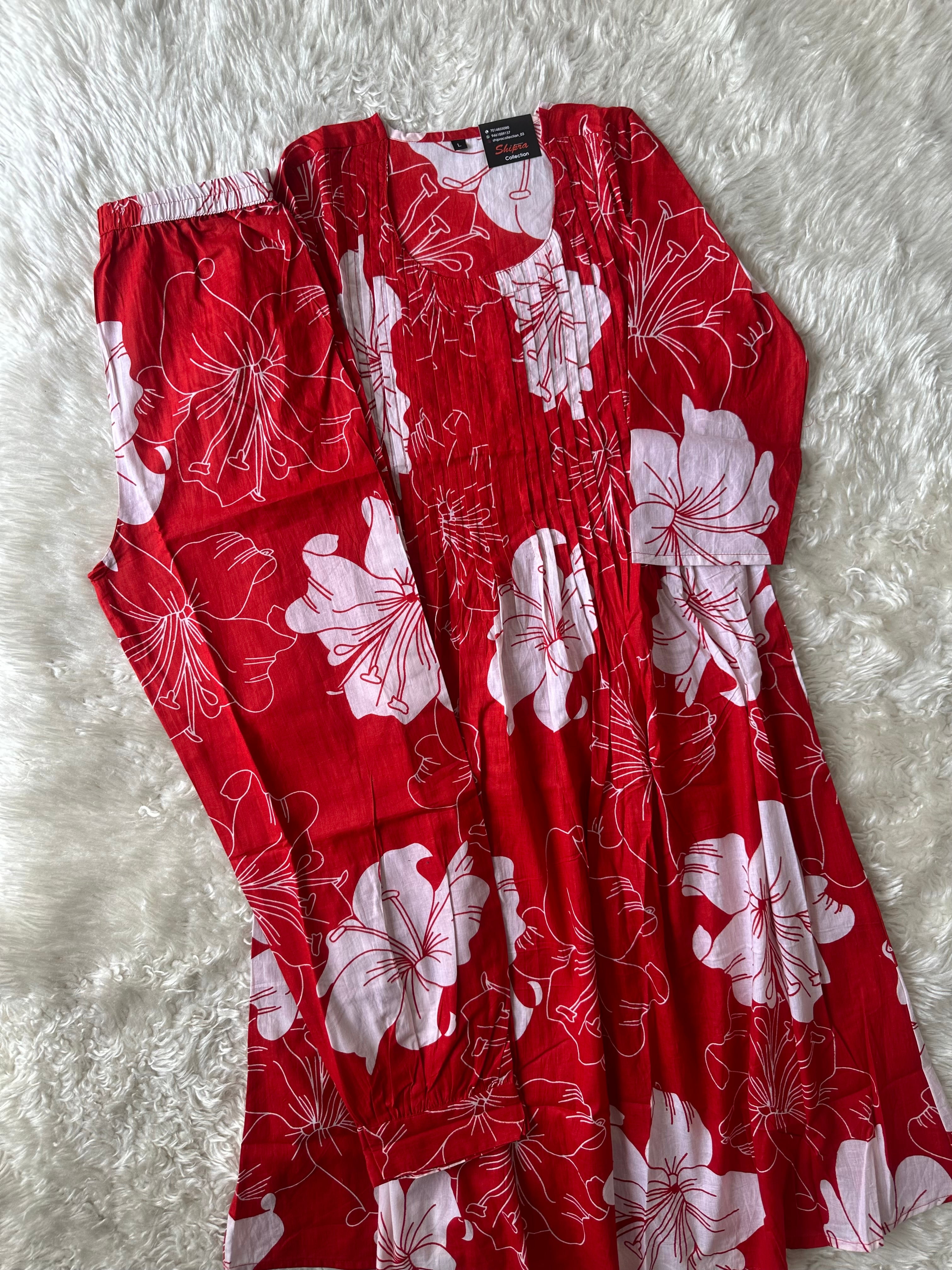 Cotton Kurti Afghani Pant Set