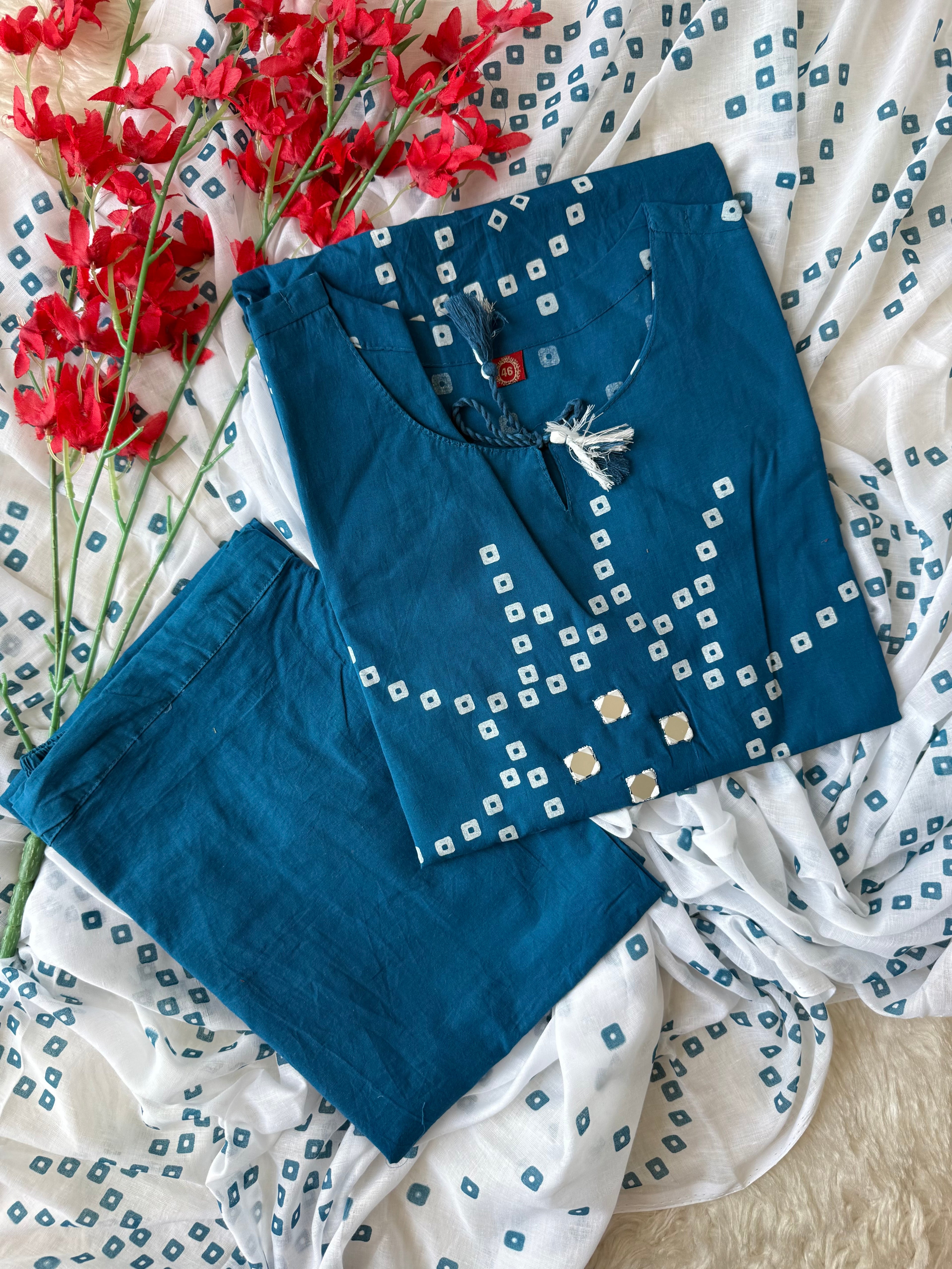 Budget Friendly Kurti Pant Dupatta Set