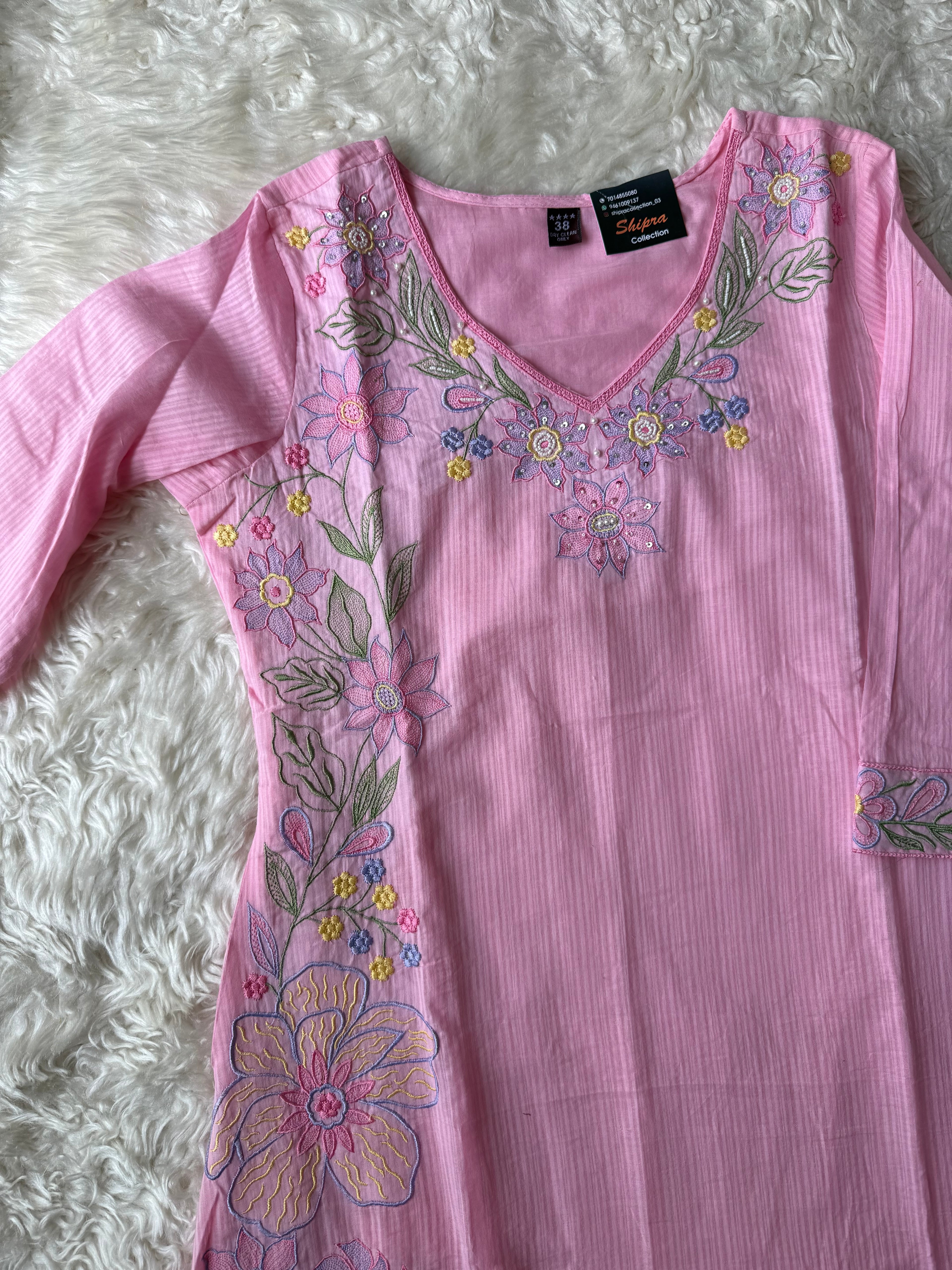Mul Cotton Kurti Pant Dupatta Set