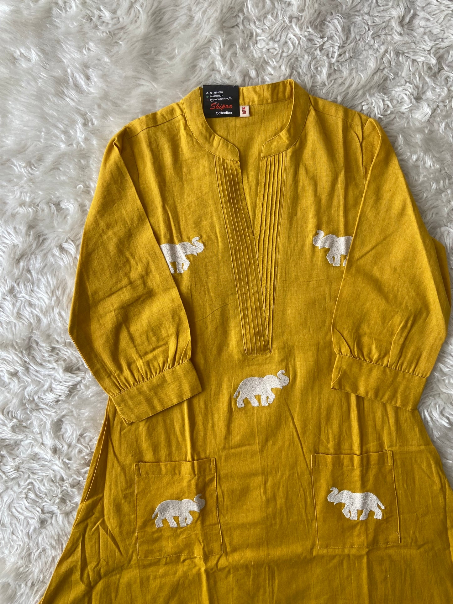 Elephant A-line Kurti Plazo Set