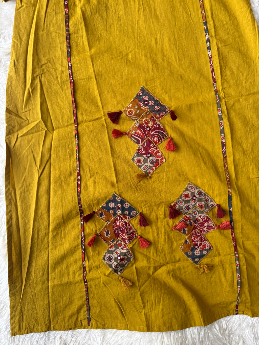 Pure Cotton Aline Kurti Plazo Dupatta Set