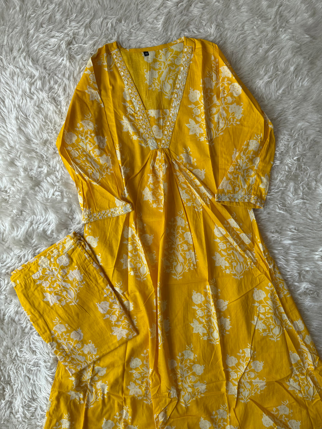 Cotton Flare Kurti Pant Set