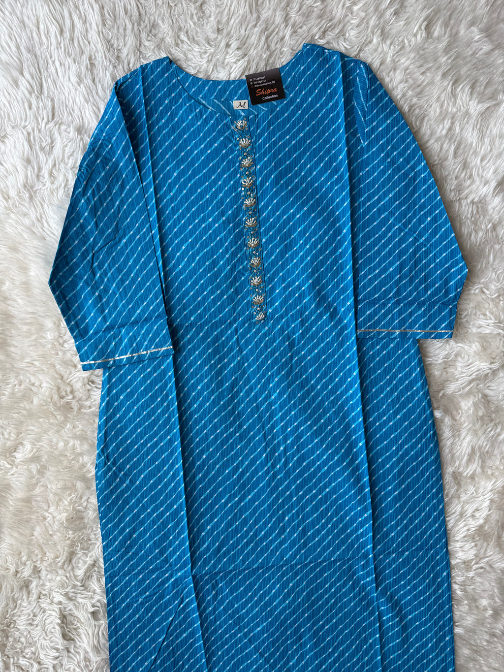 Premium Cotton Lehariya Kurti