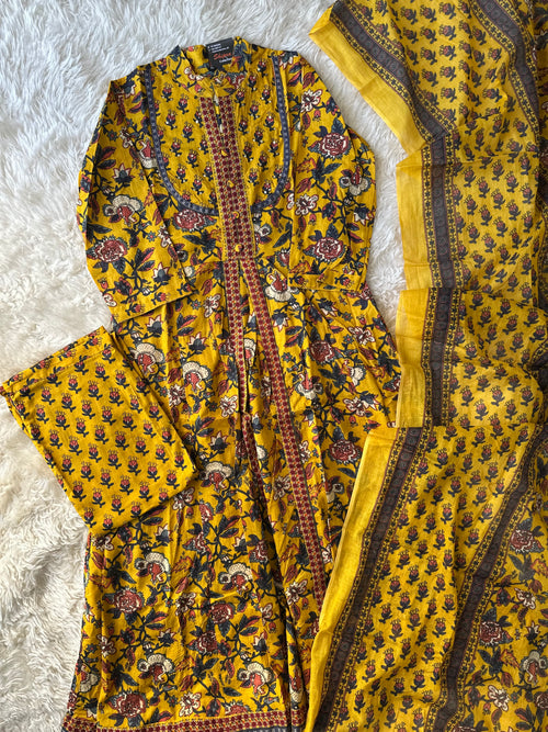 Budget Friendly FLARE Kurti Pant Dupatta Set