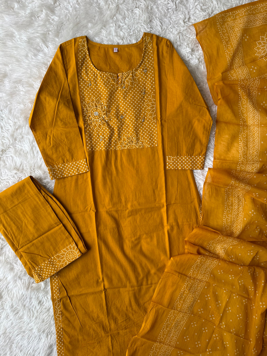 Premium Cotton Kurti Pant Dupatta Set