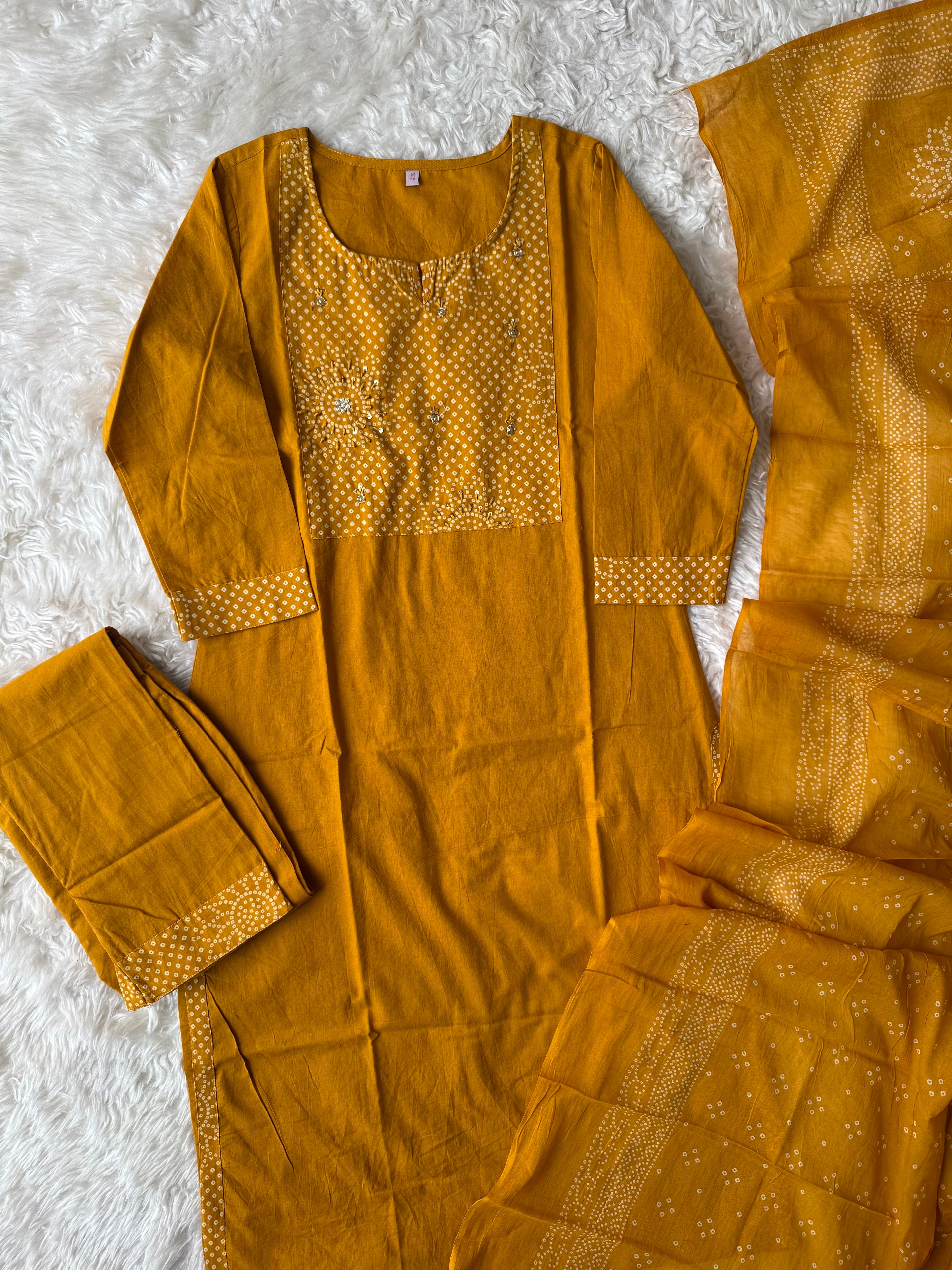 Premium Cotton Kurti Pant Dupatta Set