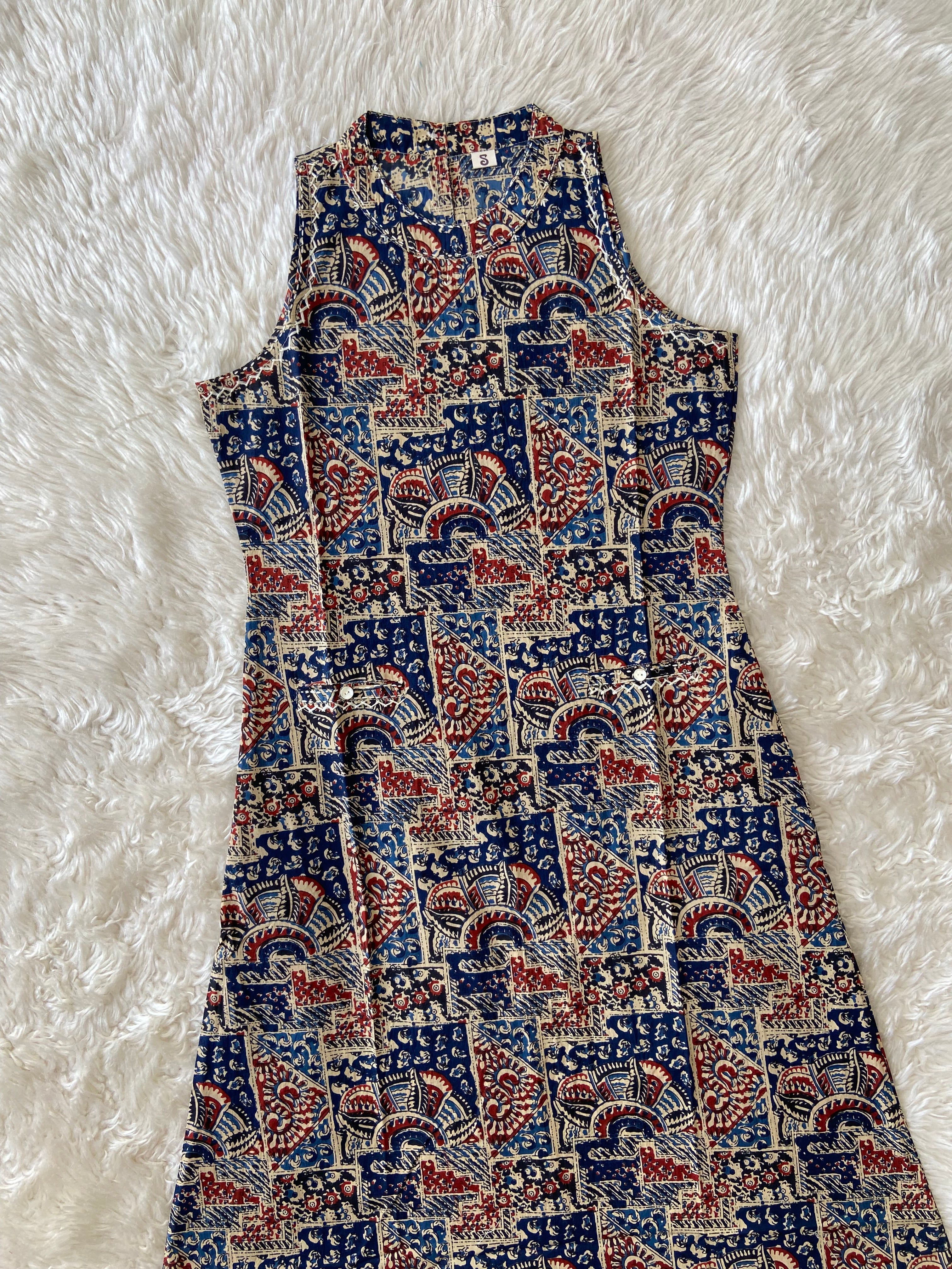 Pure Cotton Sleeveless Kurti Pant Set