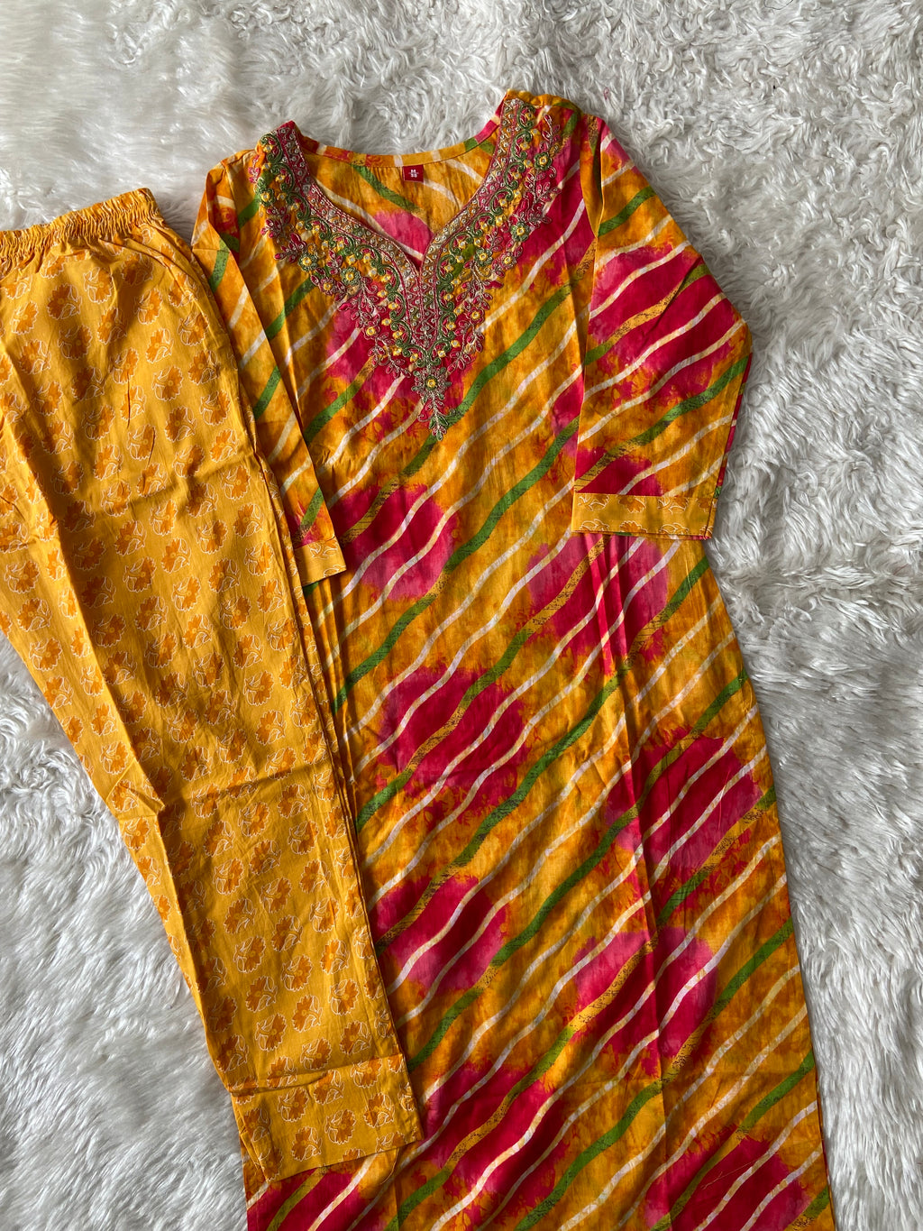 Premium Cotton Kurti Pant Dupatta Set