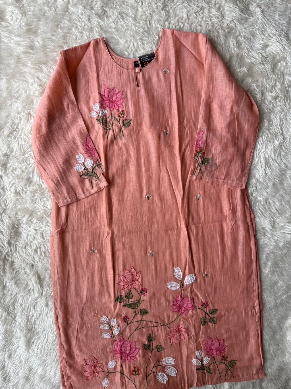 “Plus Size” Mul Chanderi Kurti Pant Dupatta Set