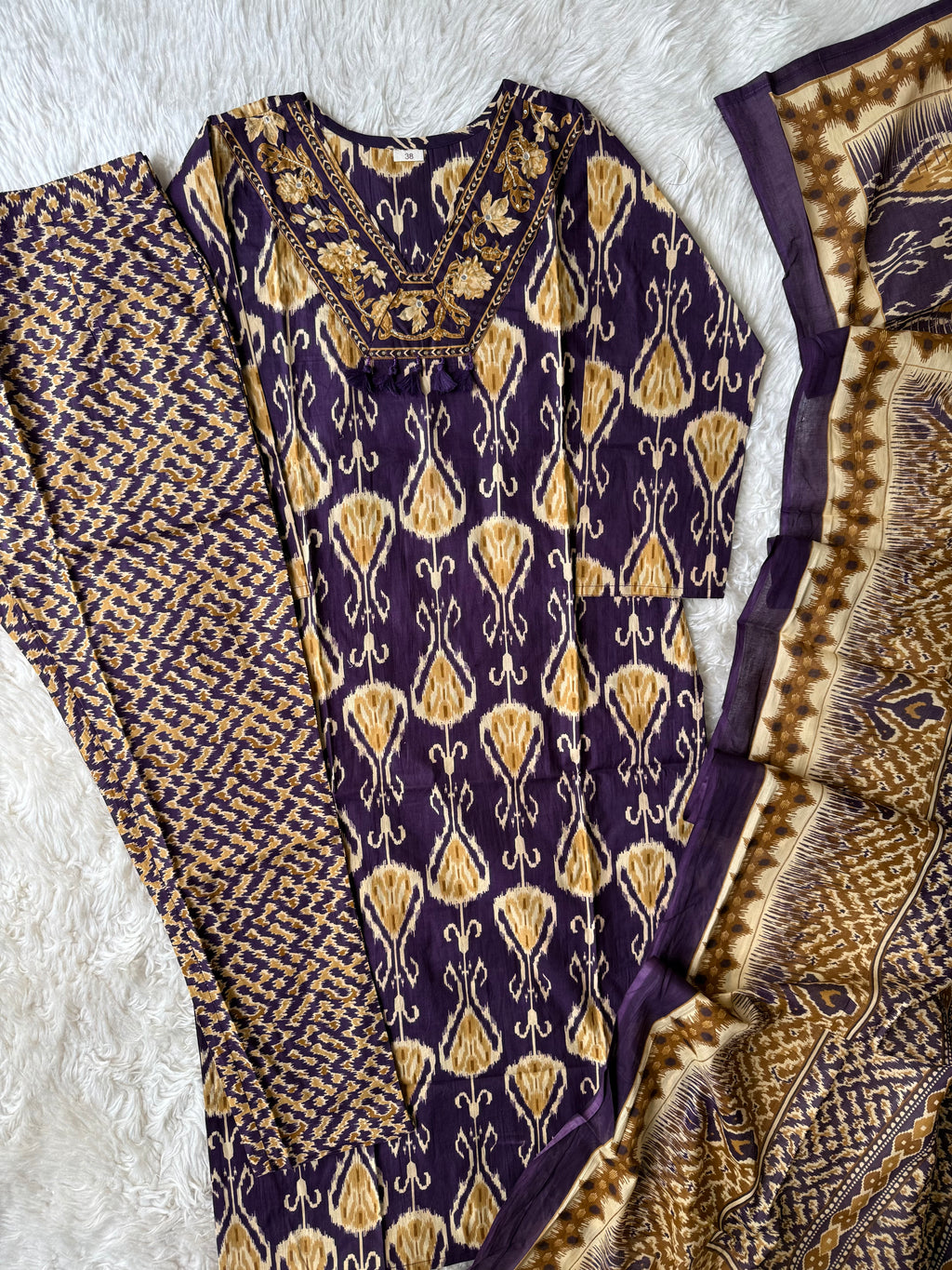 Premium Cotton Kurti Pant Dupatta Set