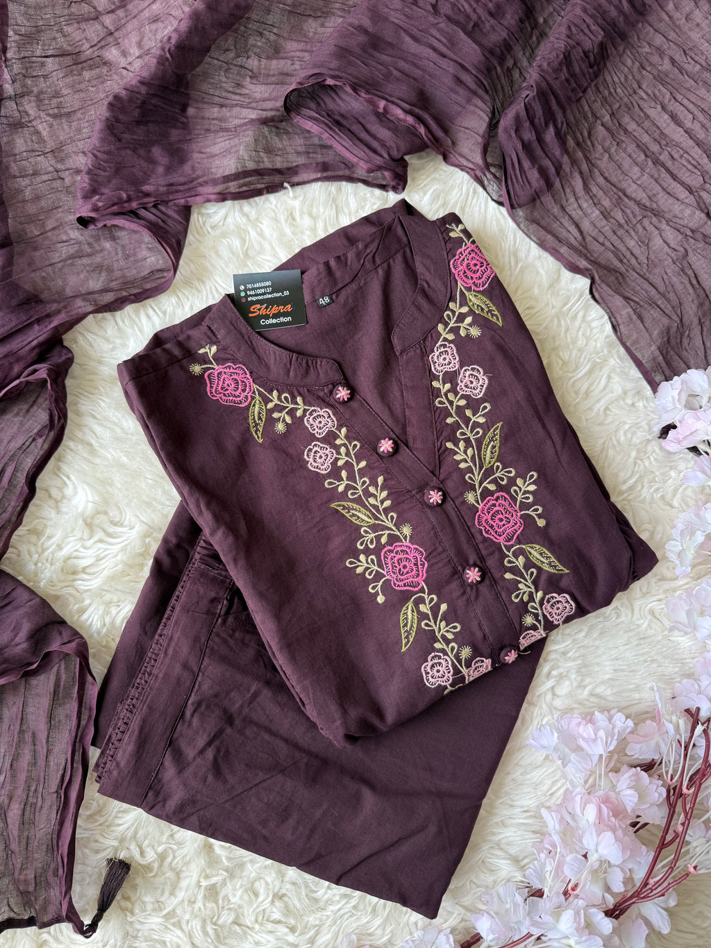 Premium Cotton Kurti Pant Dupatta Set