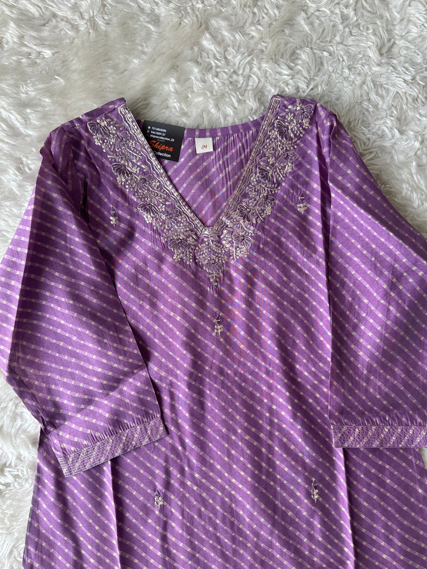 Pure Muslin Silk Kurti Pant Set