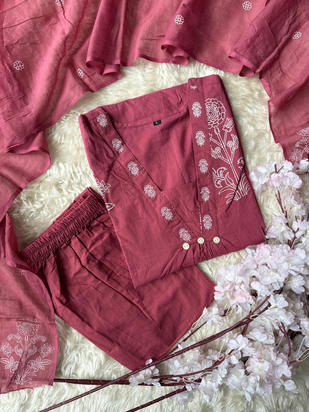 Budget Friendly Kurti Pant Dupatta Set