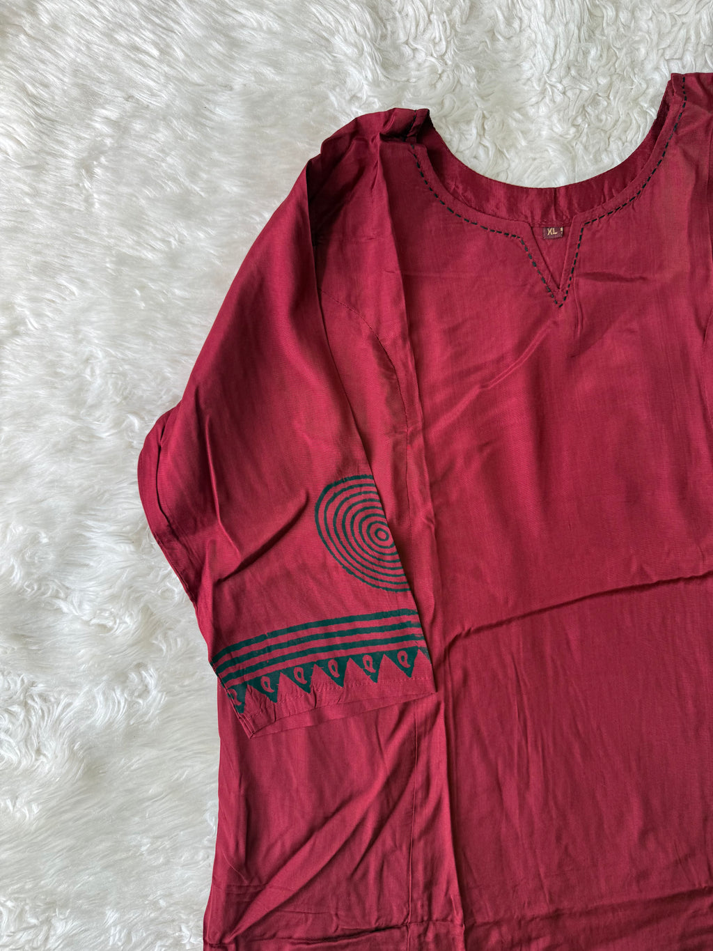 Crepe Silk Kurti Pant Set