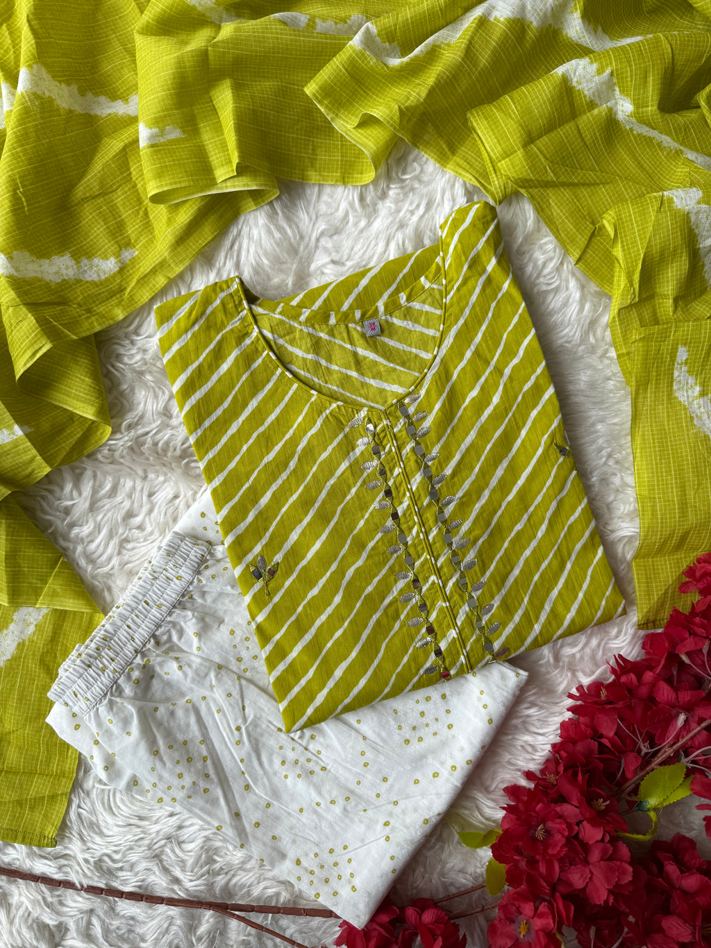 Premium Cotton Lehariya Set