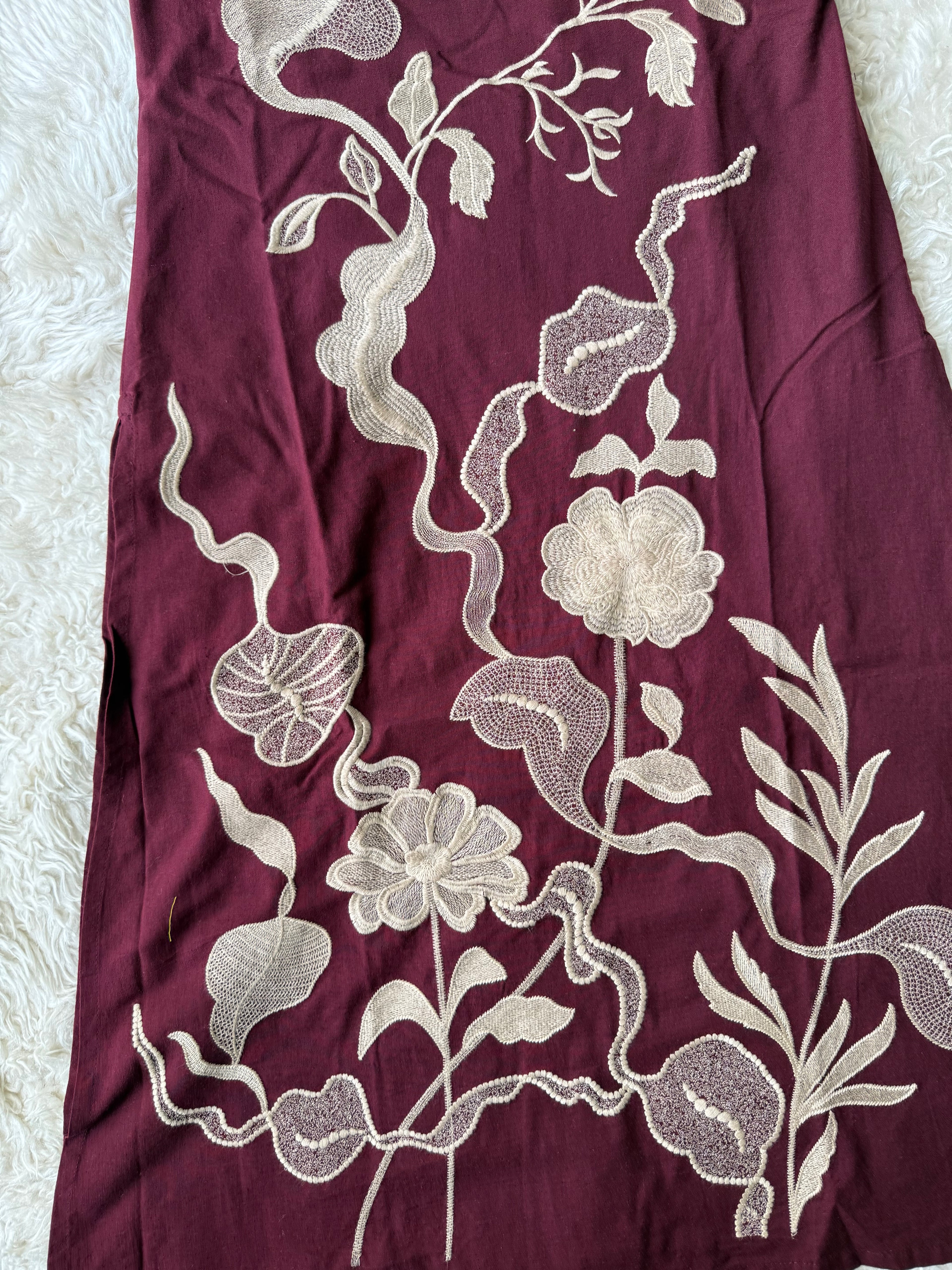 Khadi Cotton Sleeveless Kurti Pant Set