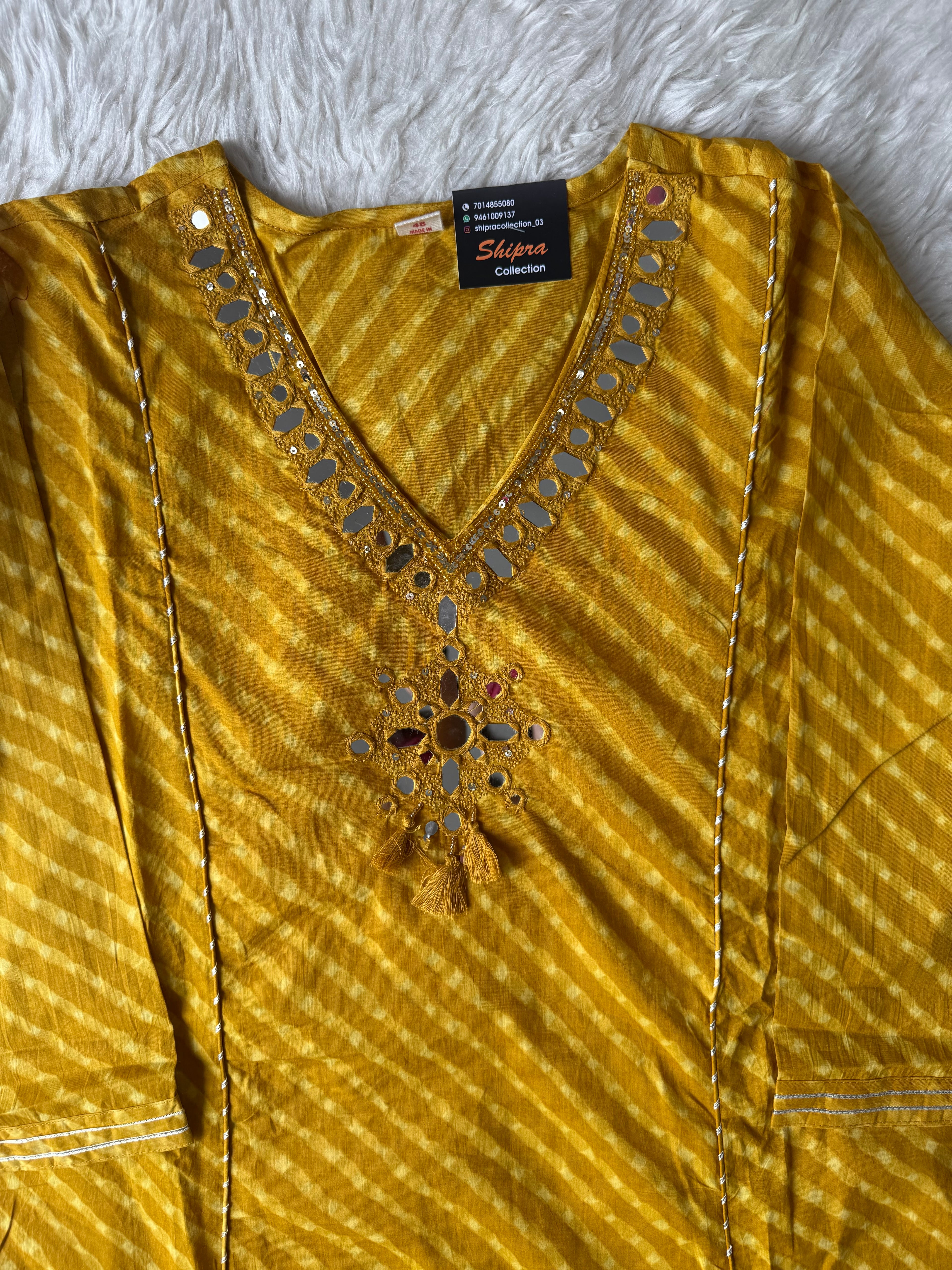 Premium Cotton Lehariya Set
