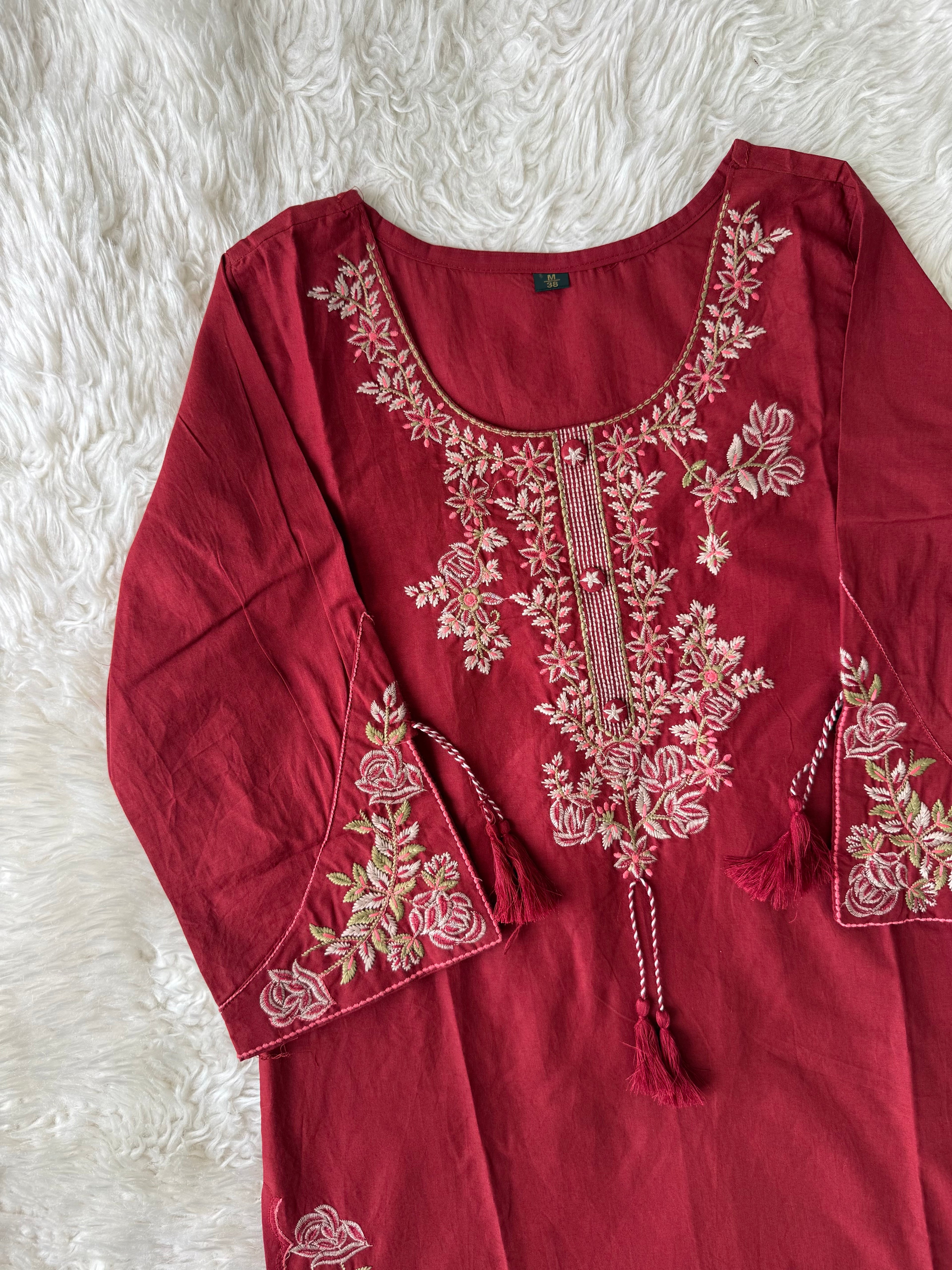 Premium Cotton Kurti Pant Dupatta Set
