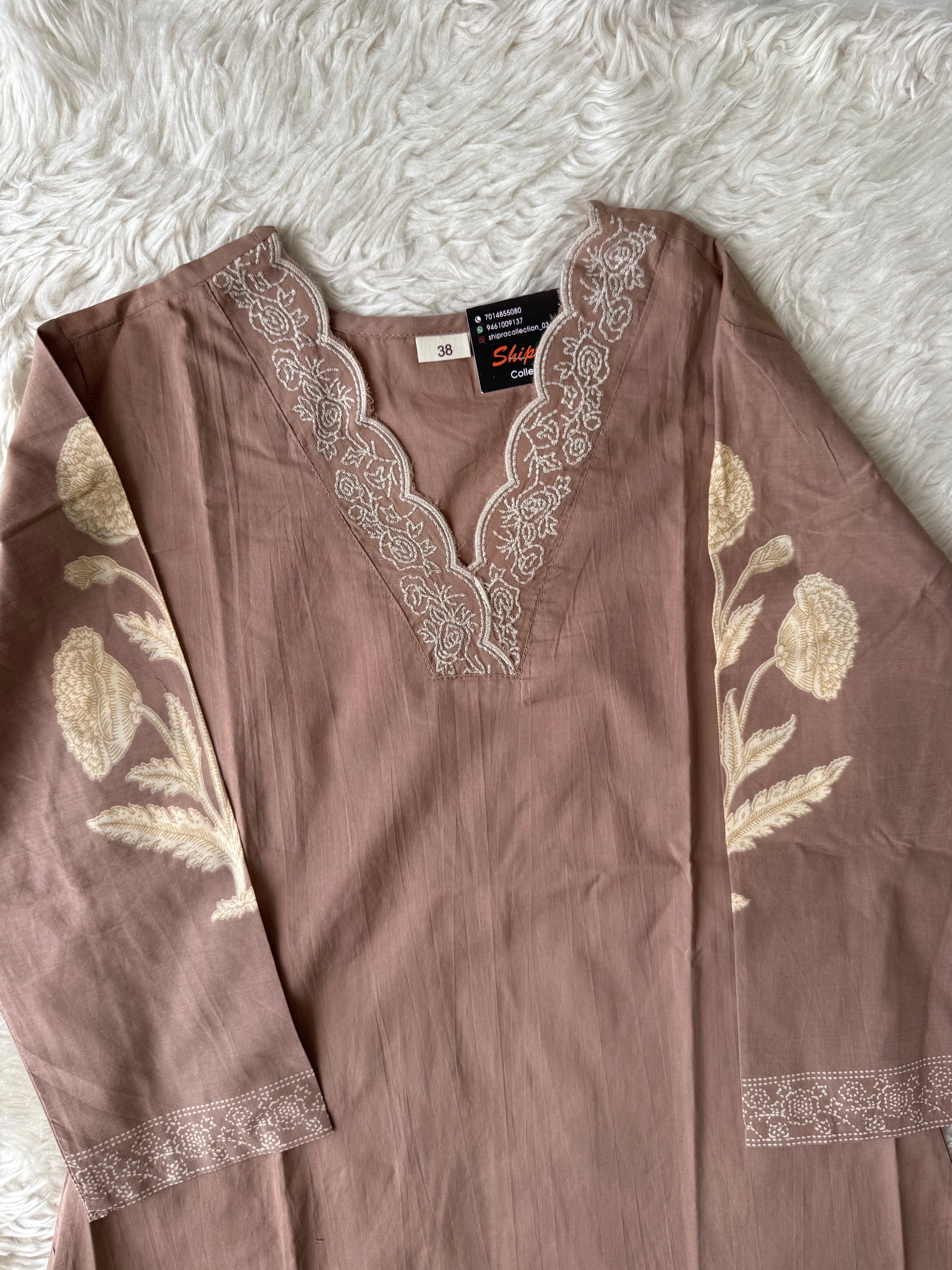 Premium Cotton Kurti Plazo Dupatta Set