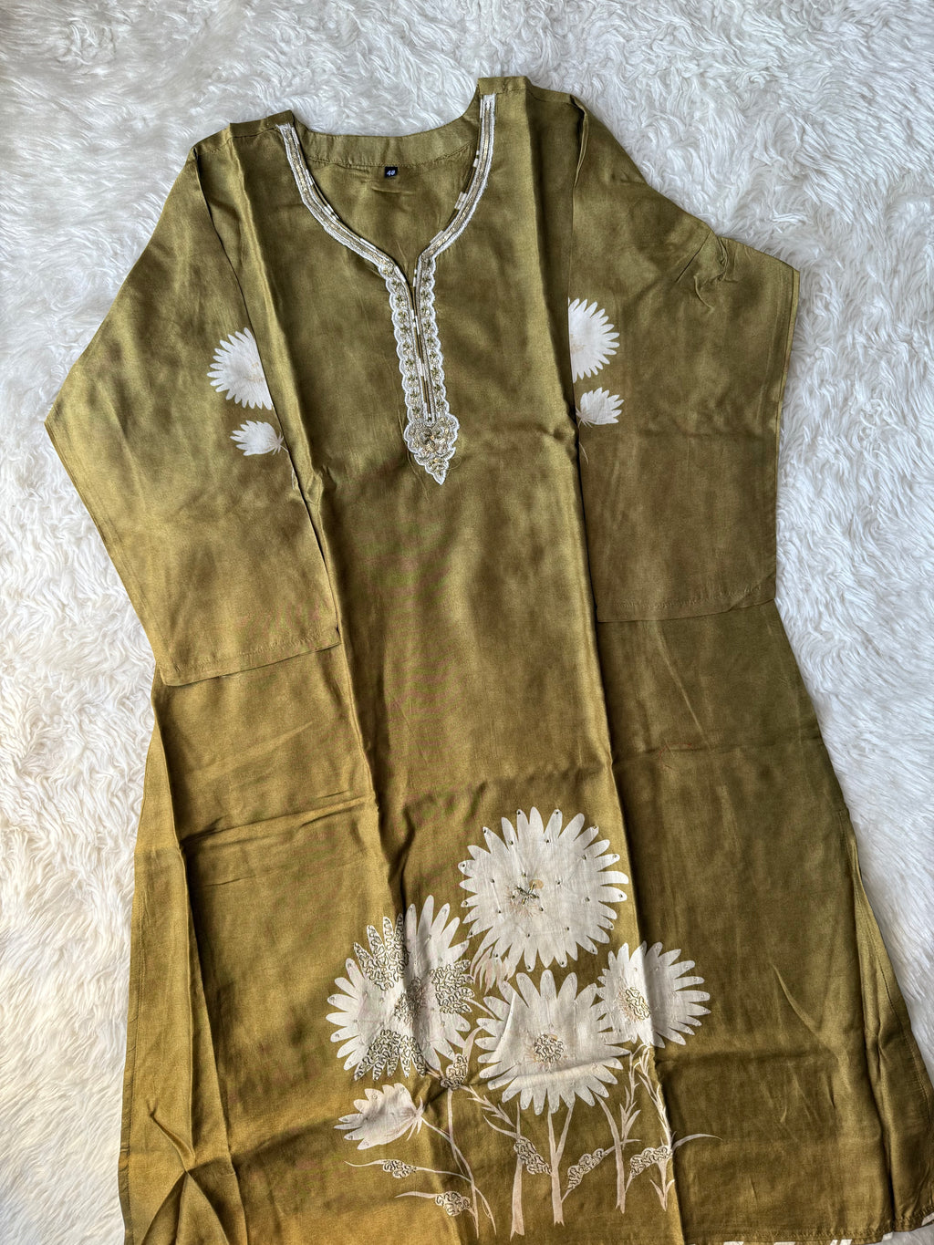 “Plus Size” Russian Silk Kurti Pant Dupatta Set