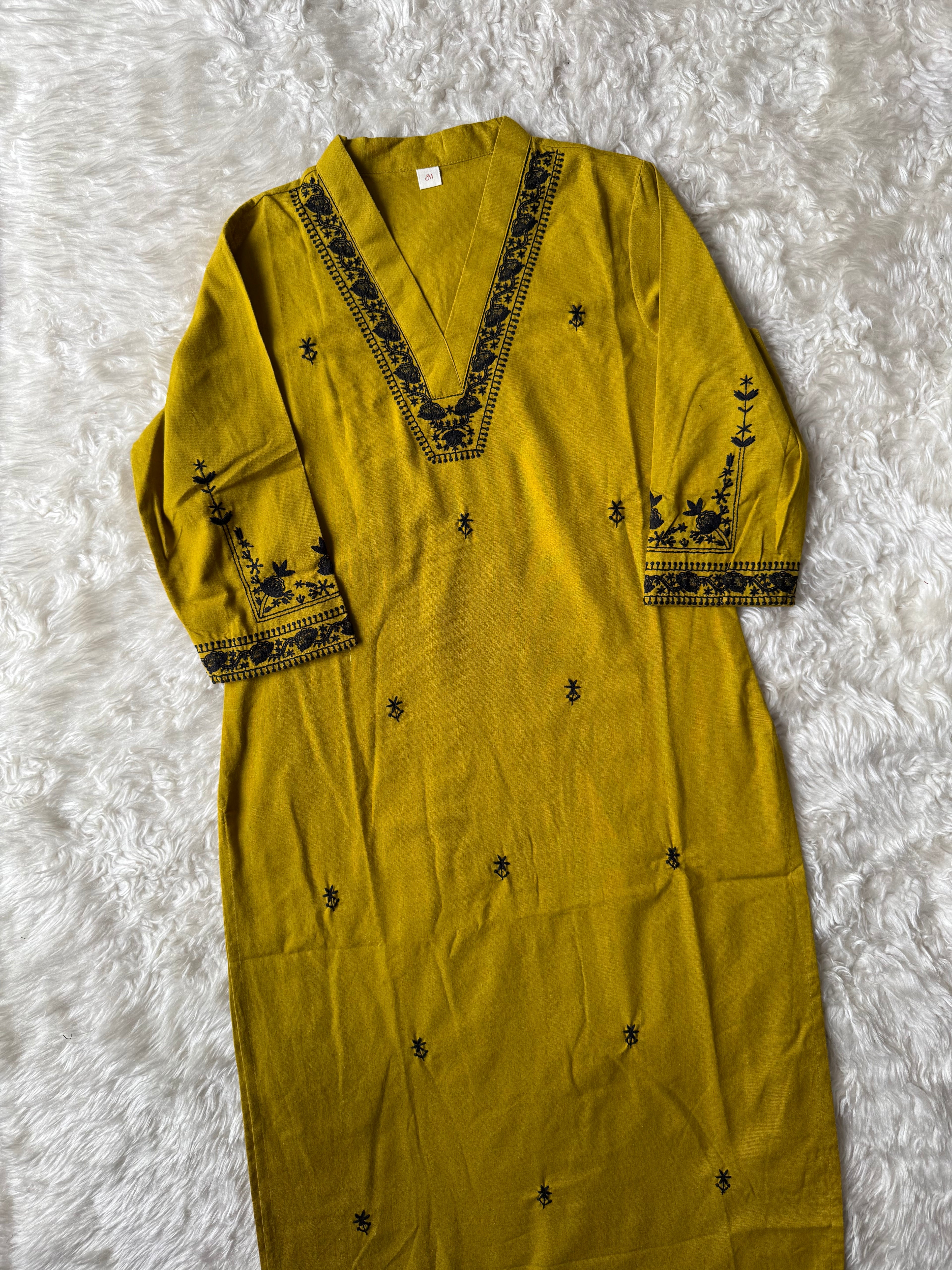 Khadi Cotton Kurti Pant Set
