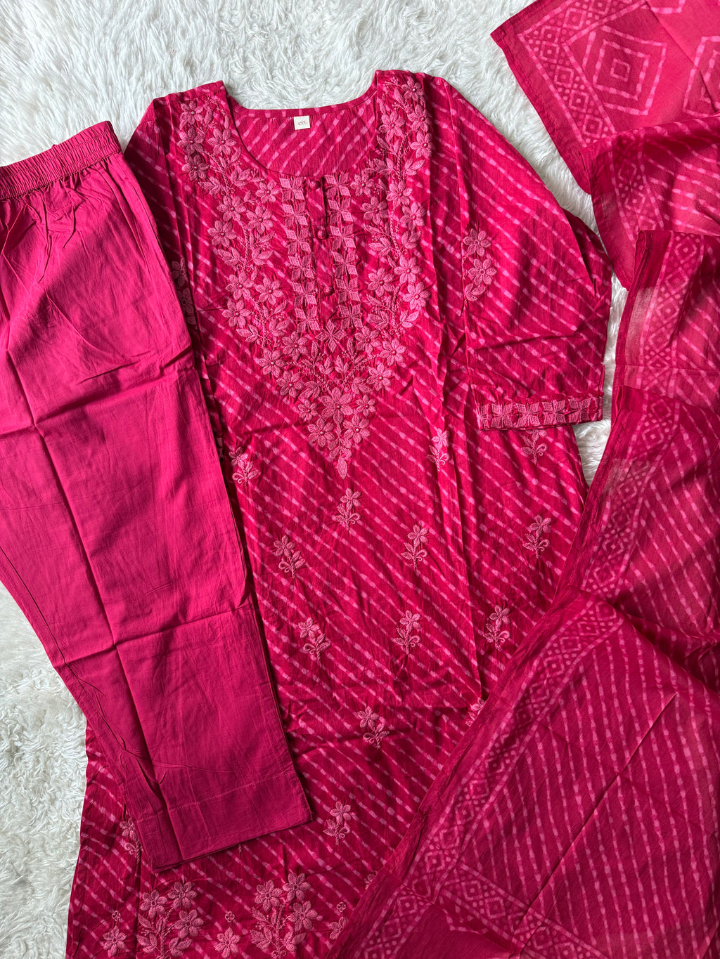 Premium Cotton Kurti Pant Dupatta Set