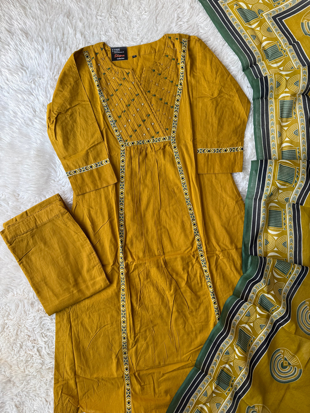 Premium Cotton Kurti Pant Dupatta Set
