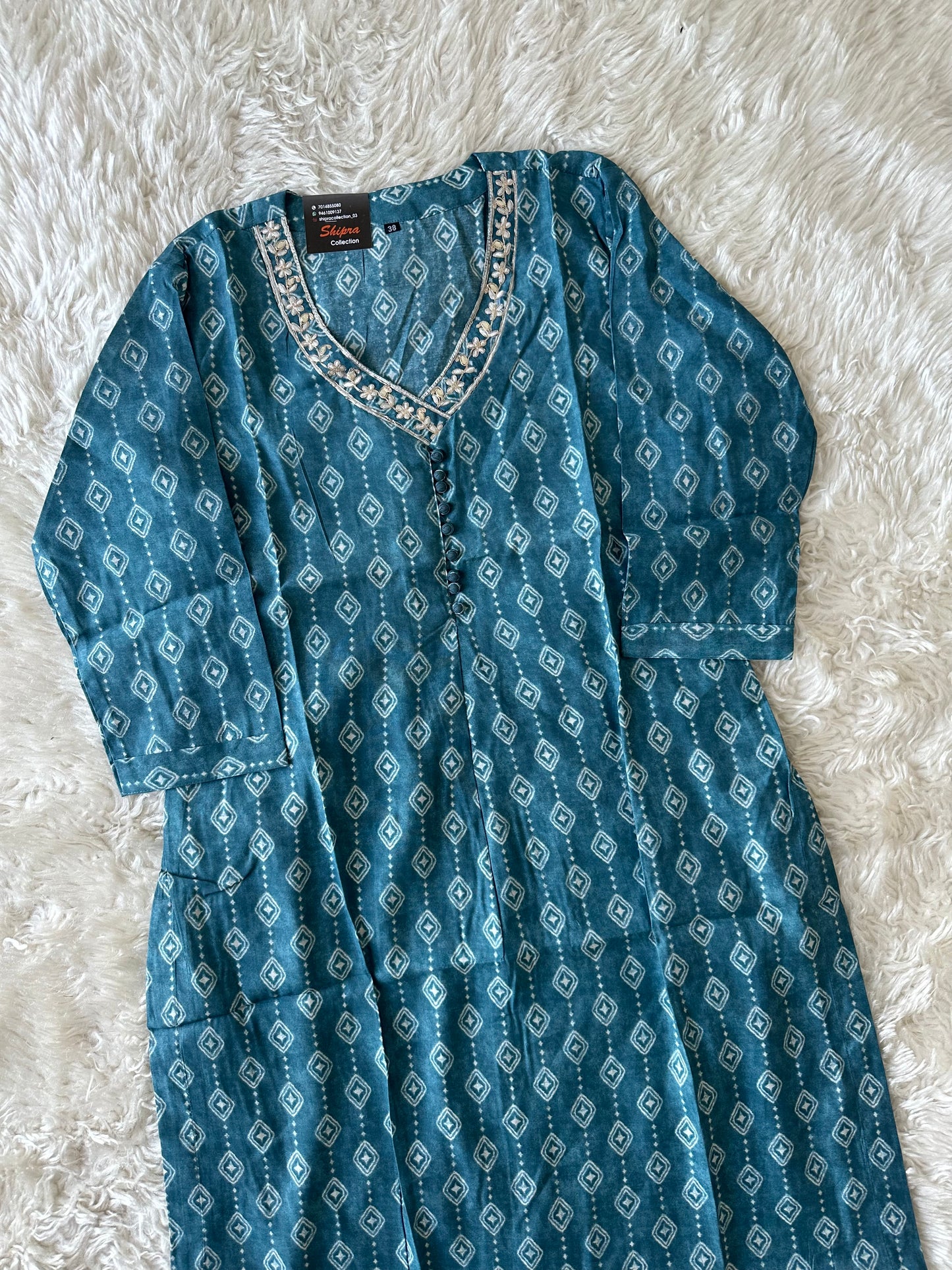 Pure Muslin Silk kurti