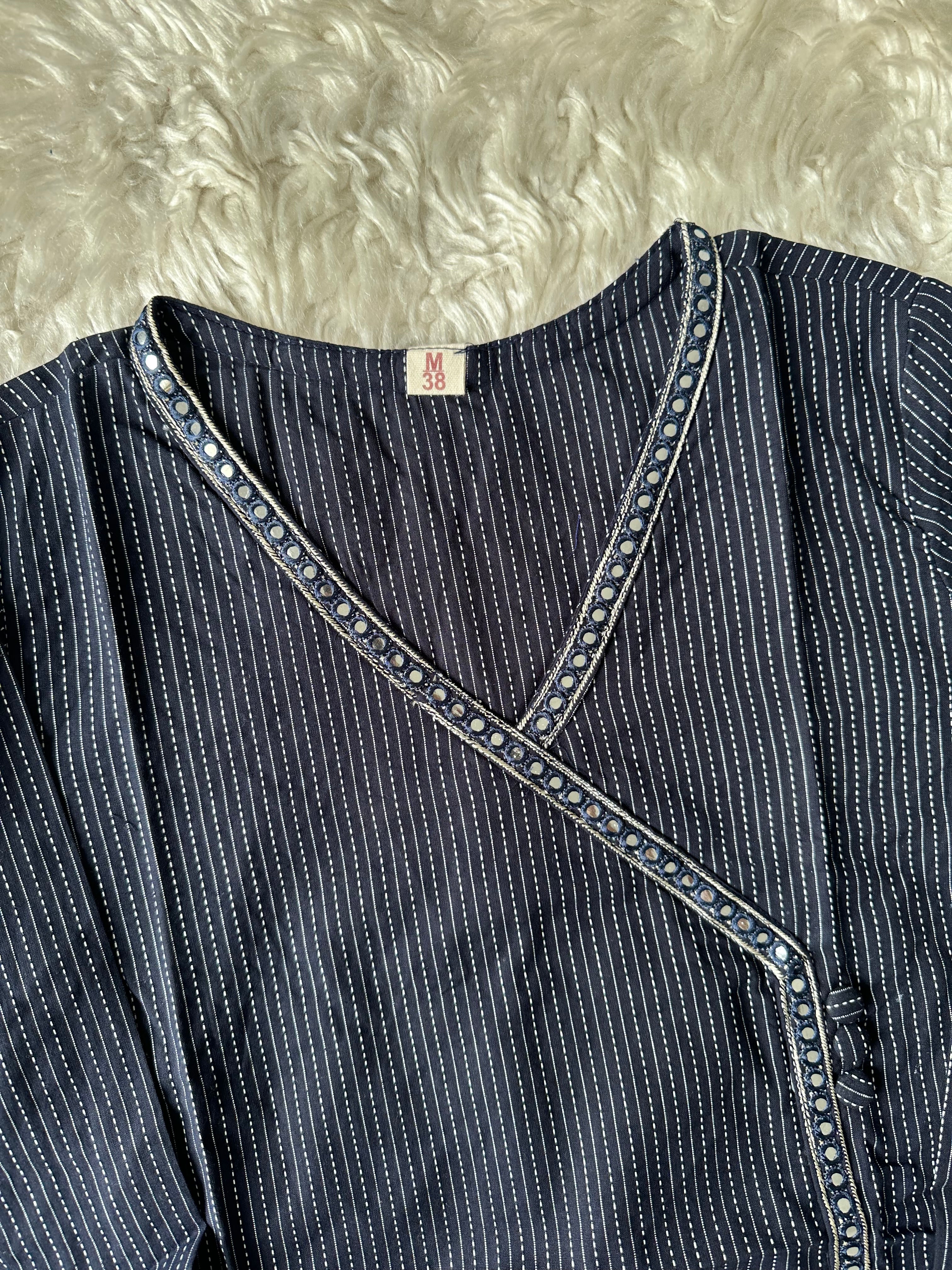 Pure Cotton Katha Details Short Kurti