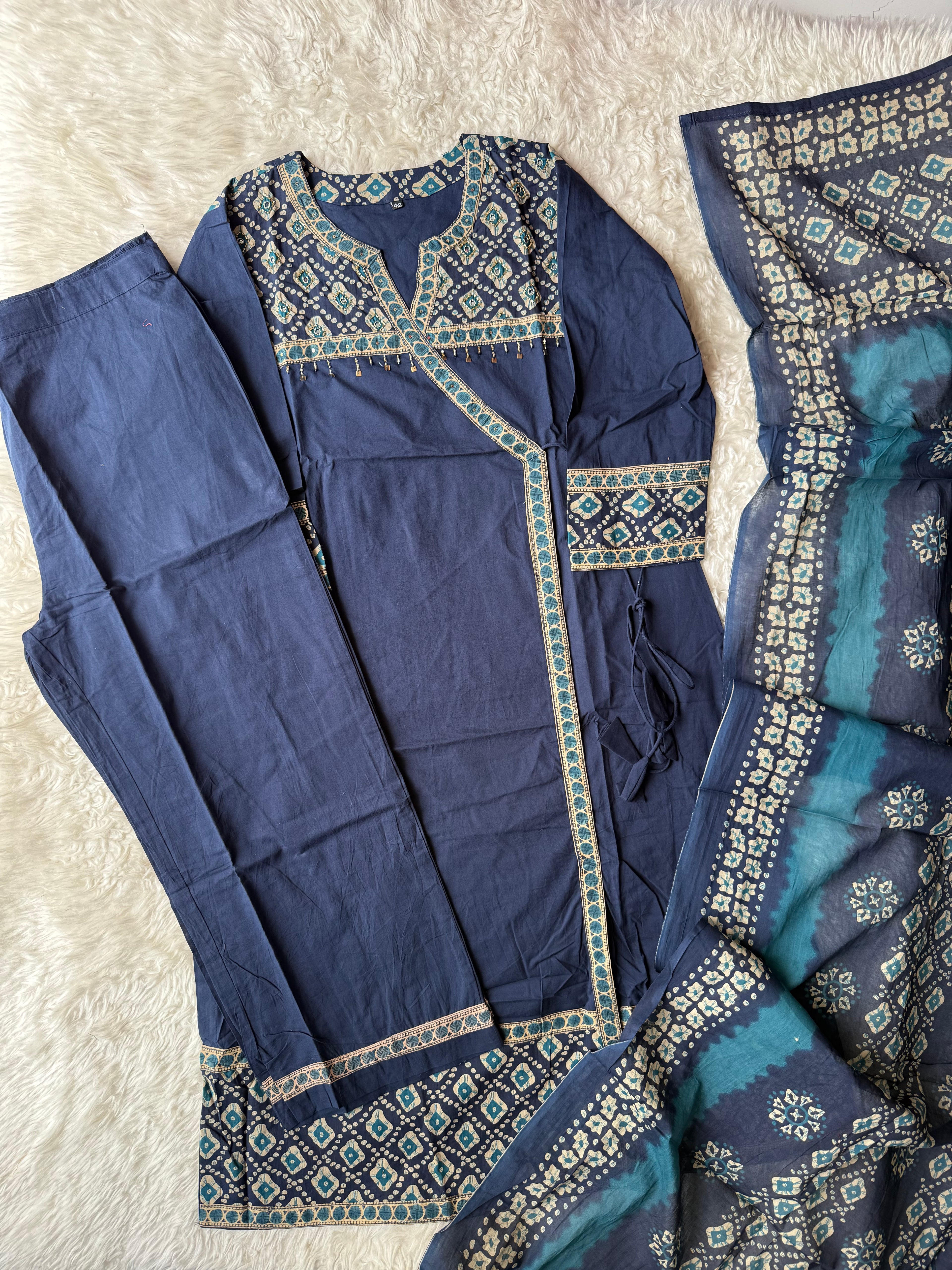 Premium Cotton Kurti Pant Dupatta Set