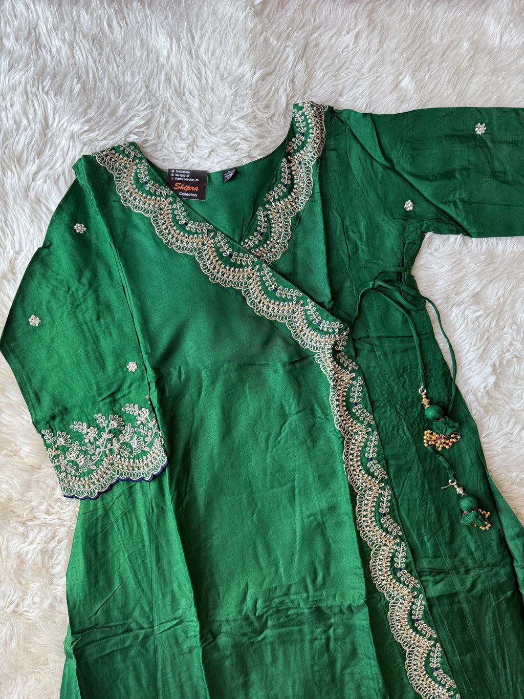 Russian Silk Kurti Pant Dupatta Set