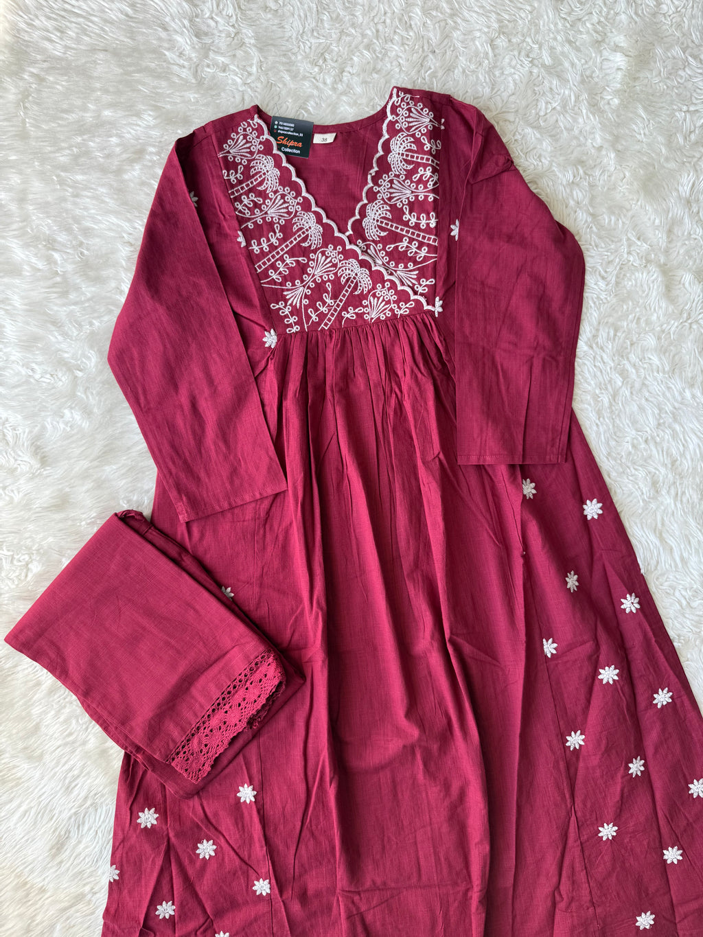 Khadi Cotton Kurti Plazo Set