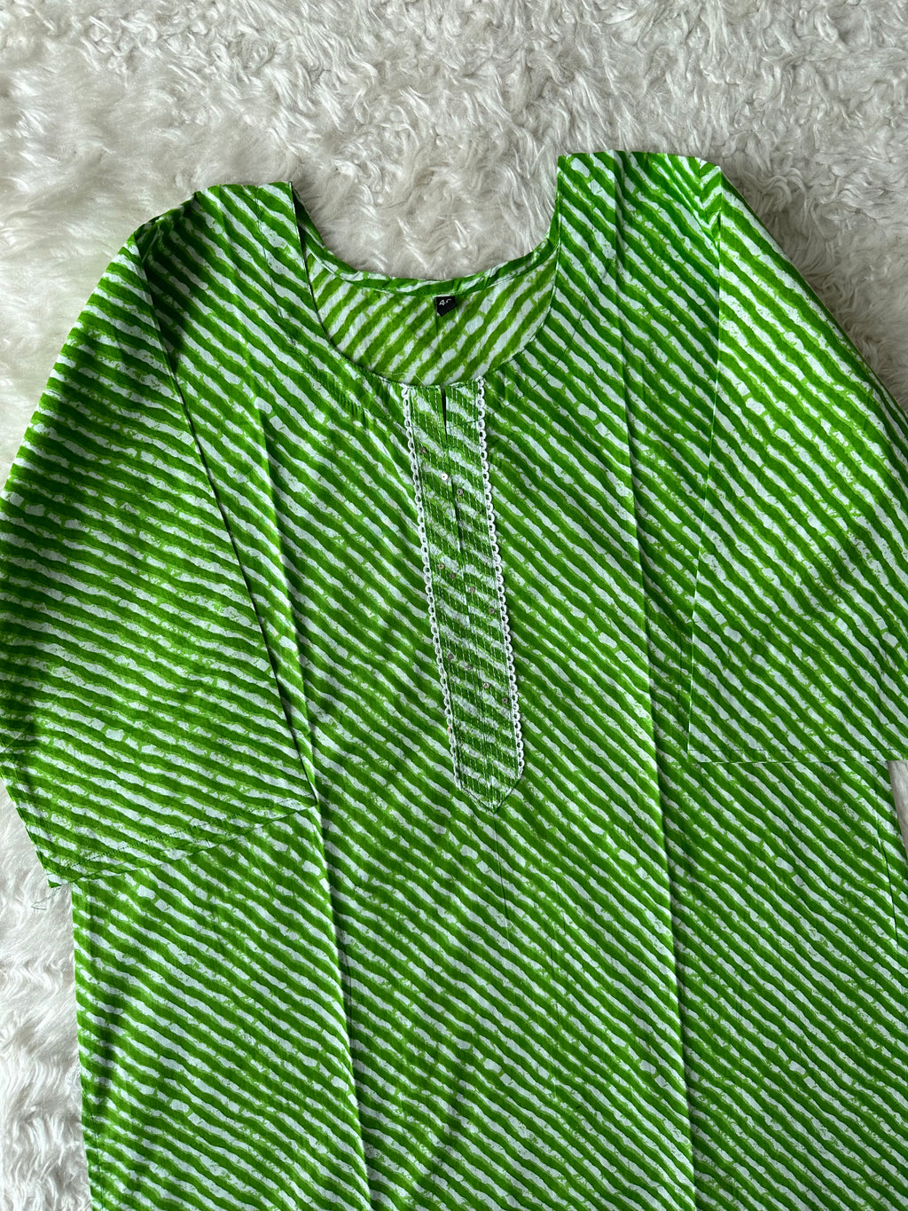Cotton Lehariya Kurti