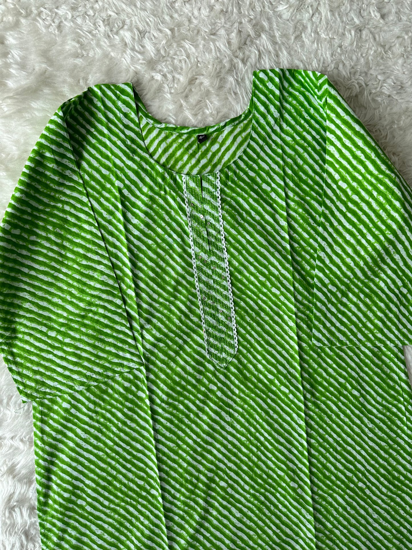 Cotton Lehariya Kurti