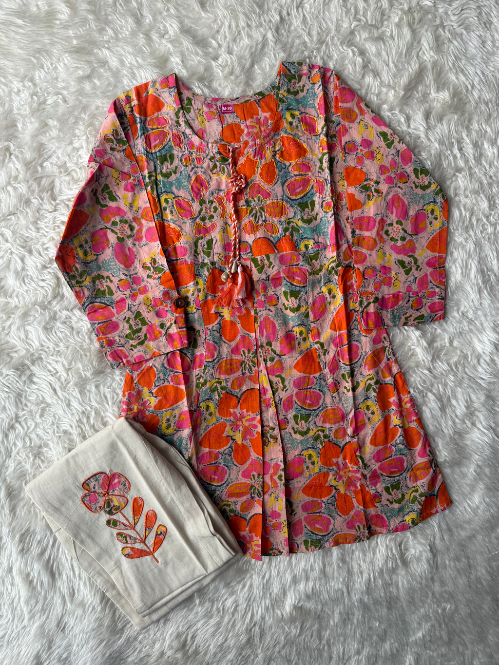 Breathable Cotton Patch Work Co-ord Set