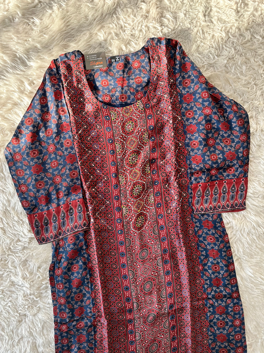 Crepe Silk Kurti Pant Dupatta Set