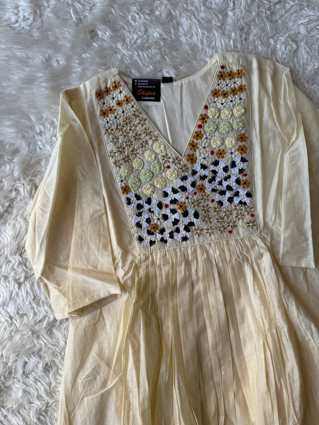 Pure Mul Chanderi Kurti Pant Dupatta Set
