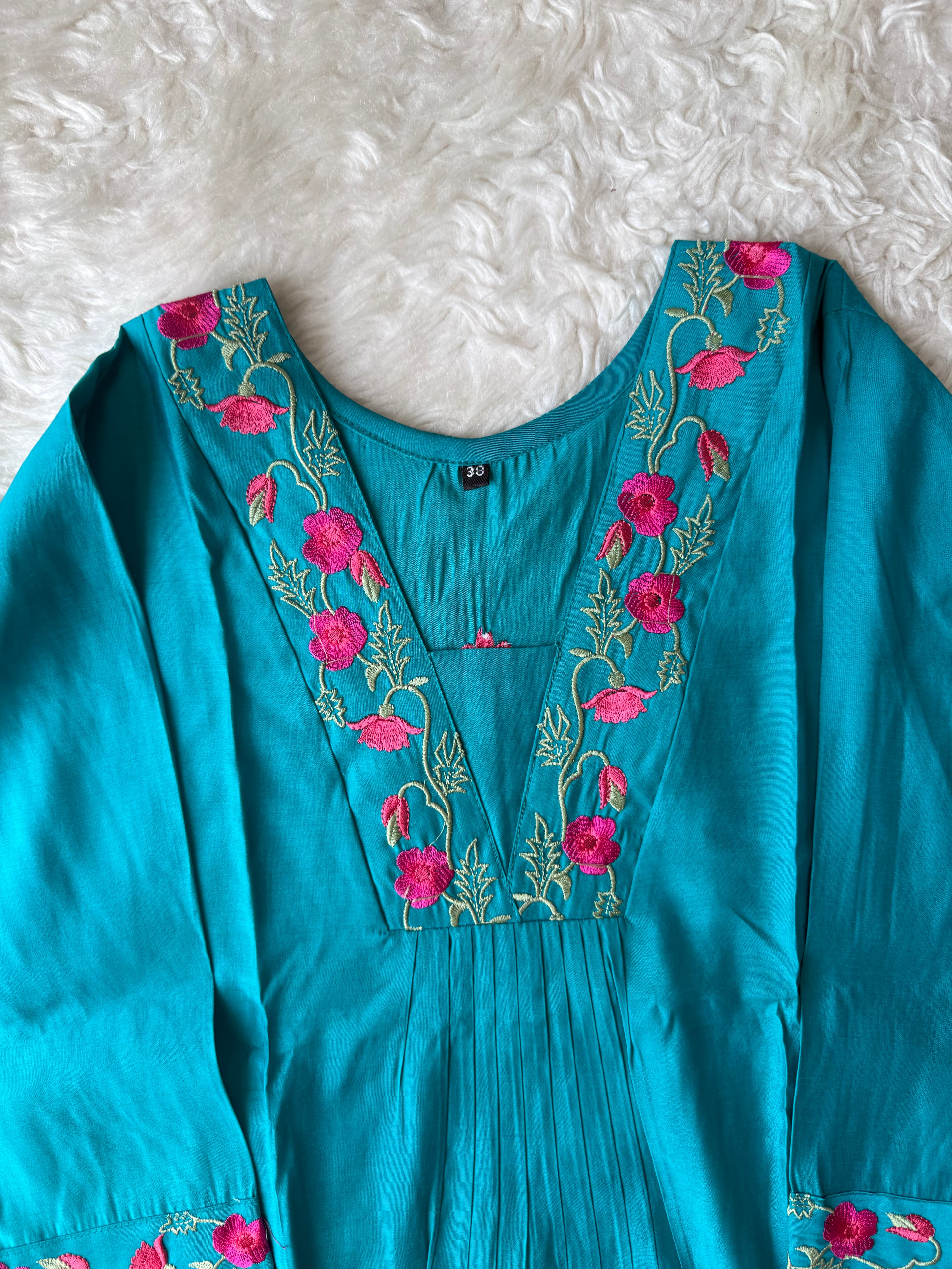 Pure Muslin Silk Kurti Plazo Set