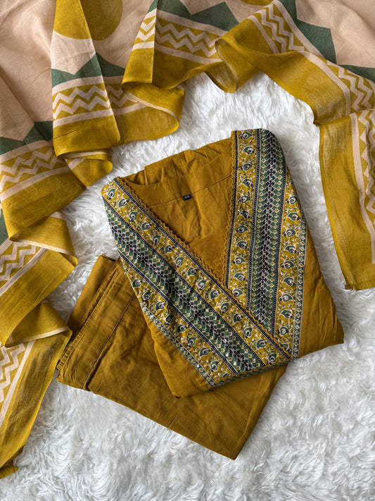 Premium Cotton Kurti Pant Dupatta Set